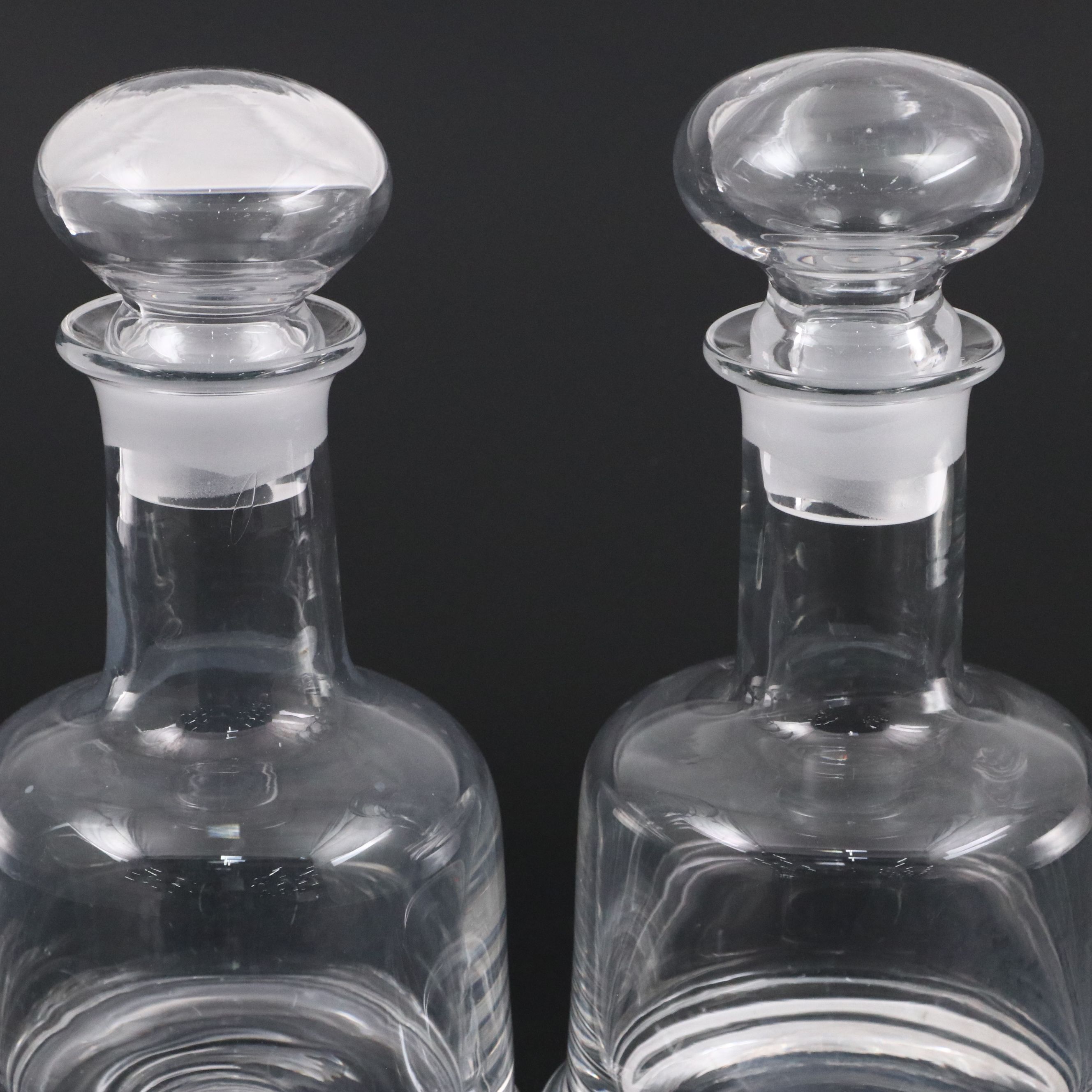 Pair of Glass Stoppered Decanters, Mid-20th Century