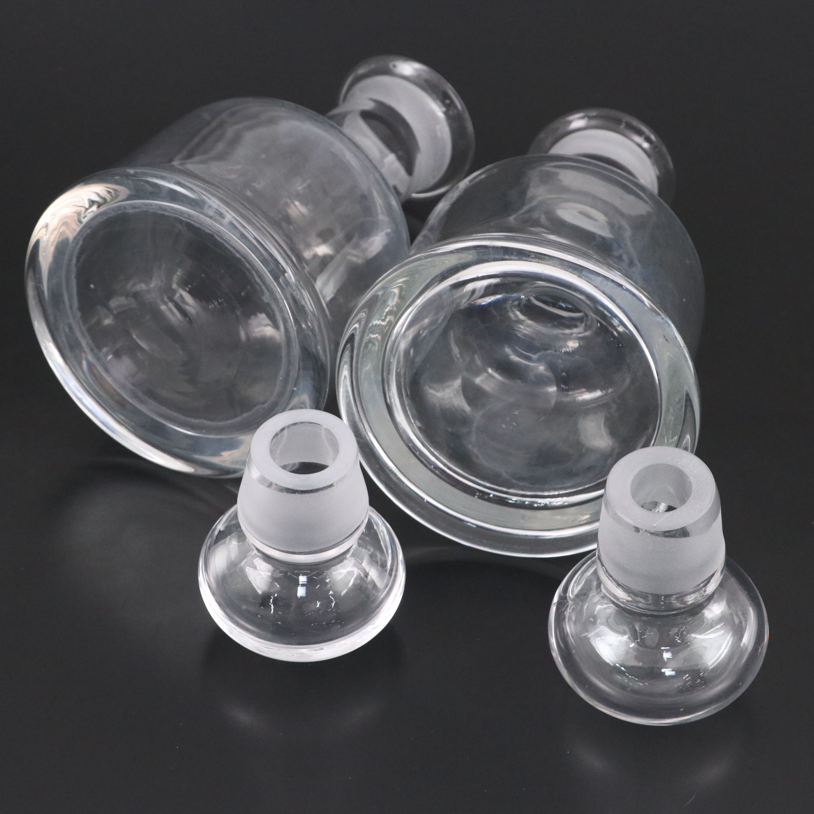 Pair of Glass Stoppered Decanters, Mid-20th Century
