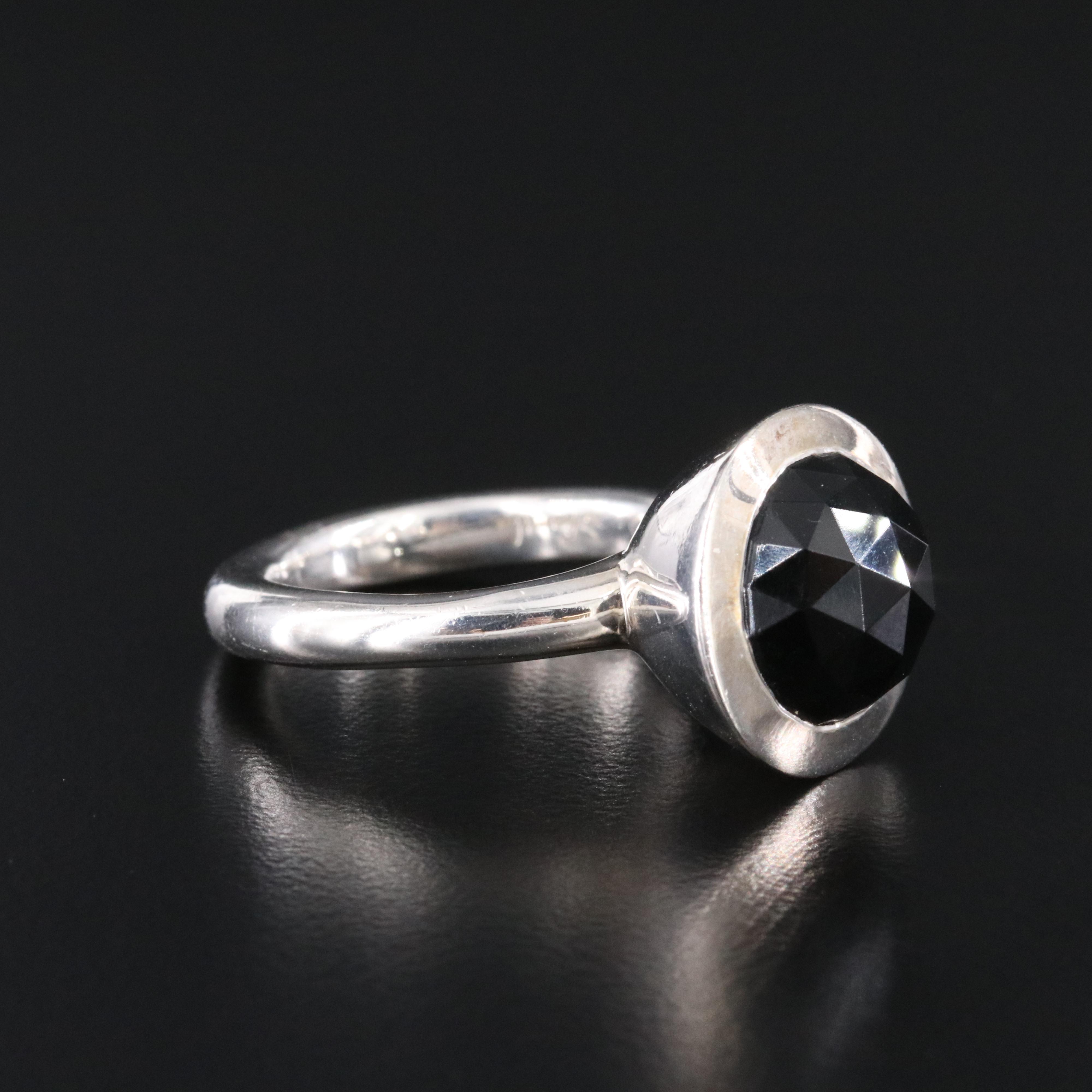 Shamila Sterling and Sheen Obsidian Ring