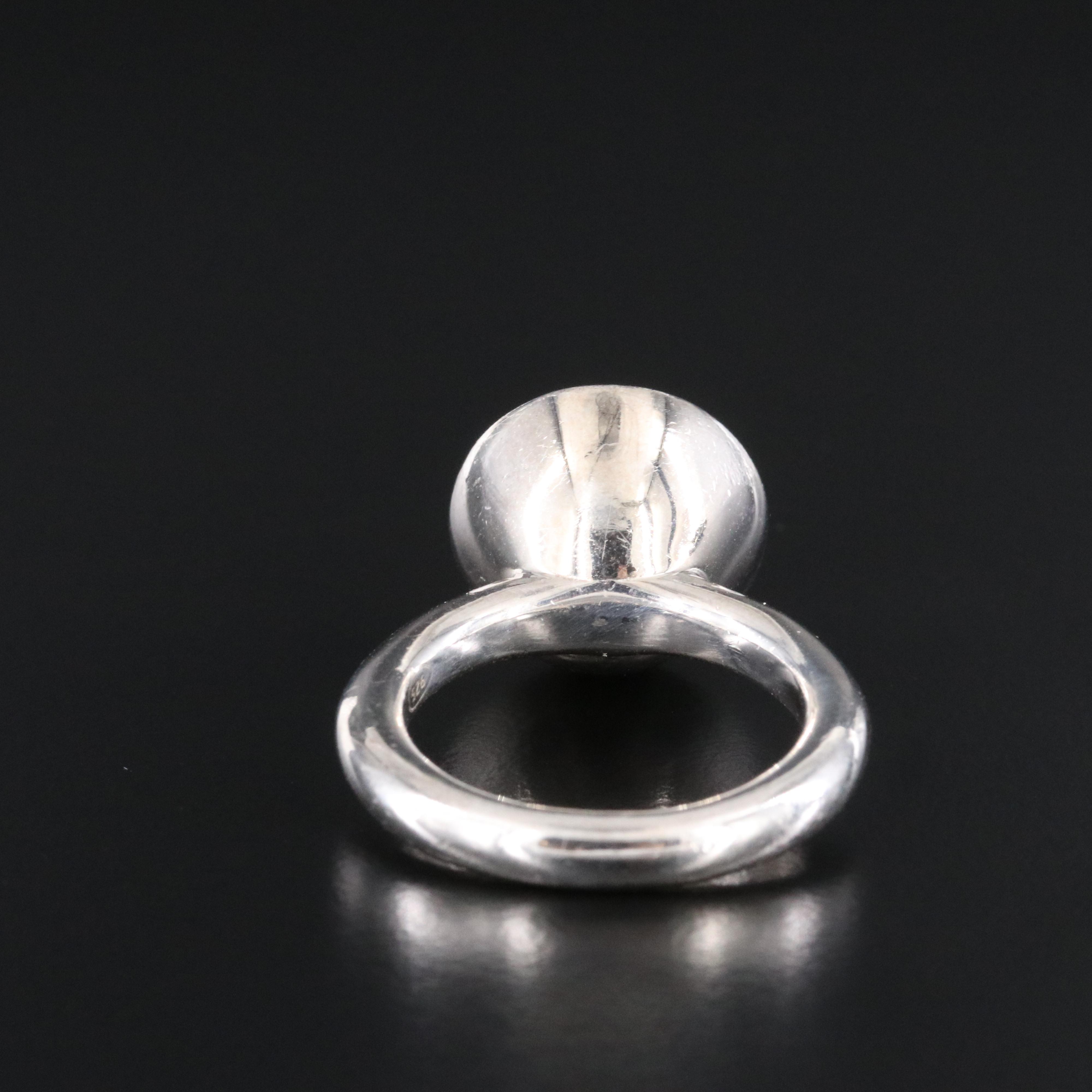 Shamila Sterling and Sheen Obsidian Ring