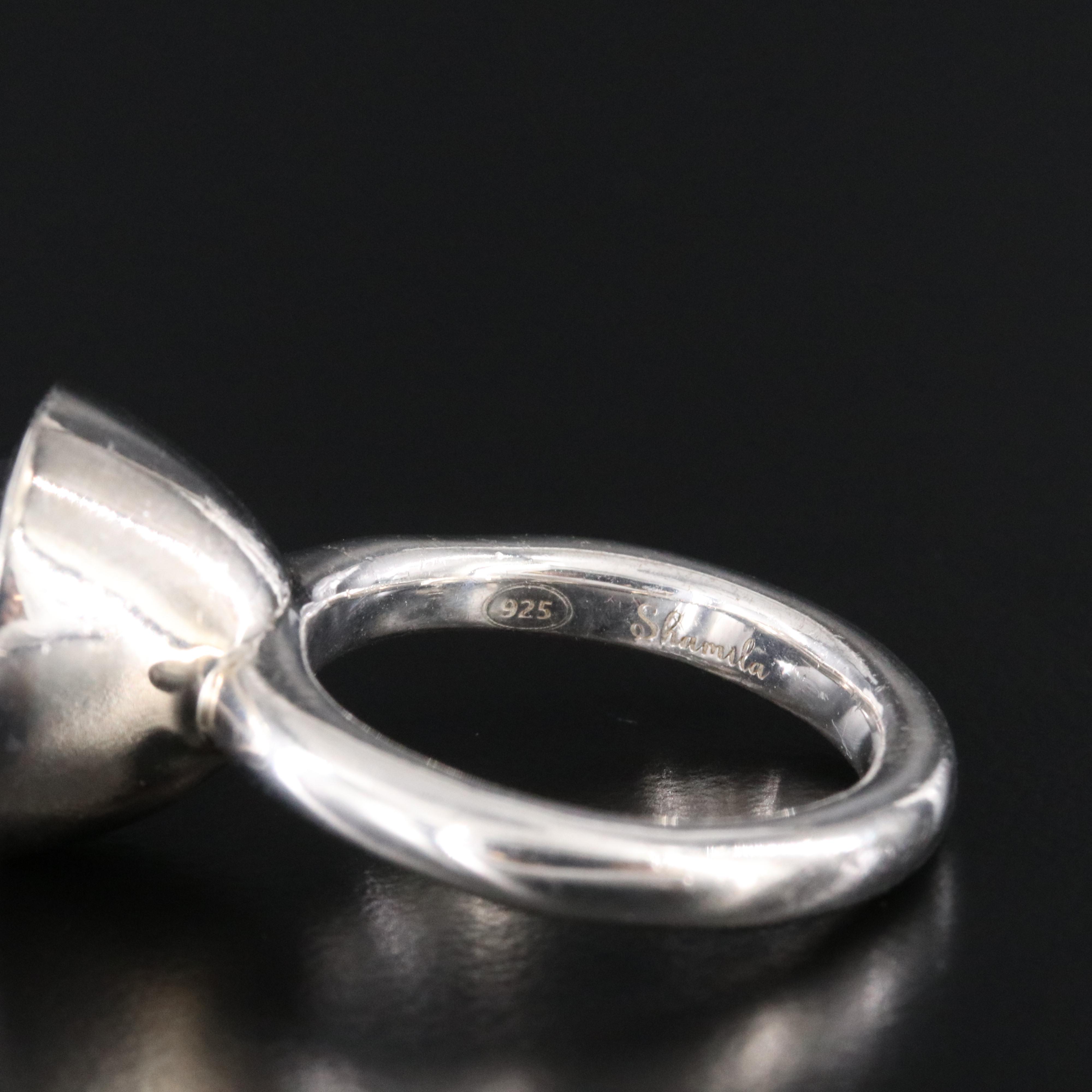 Shamila Sterling and Sheen Obsidian Ring