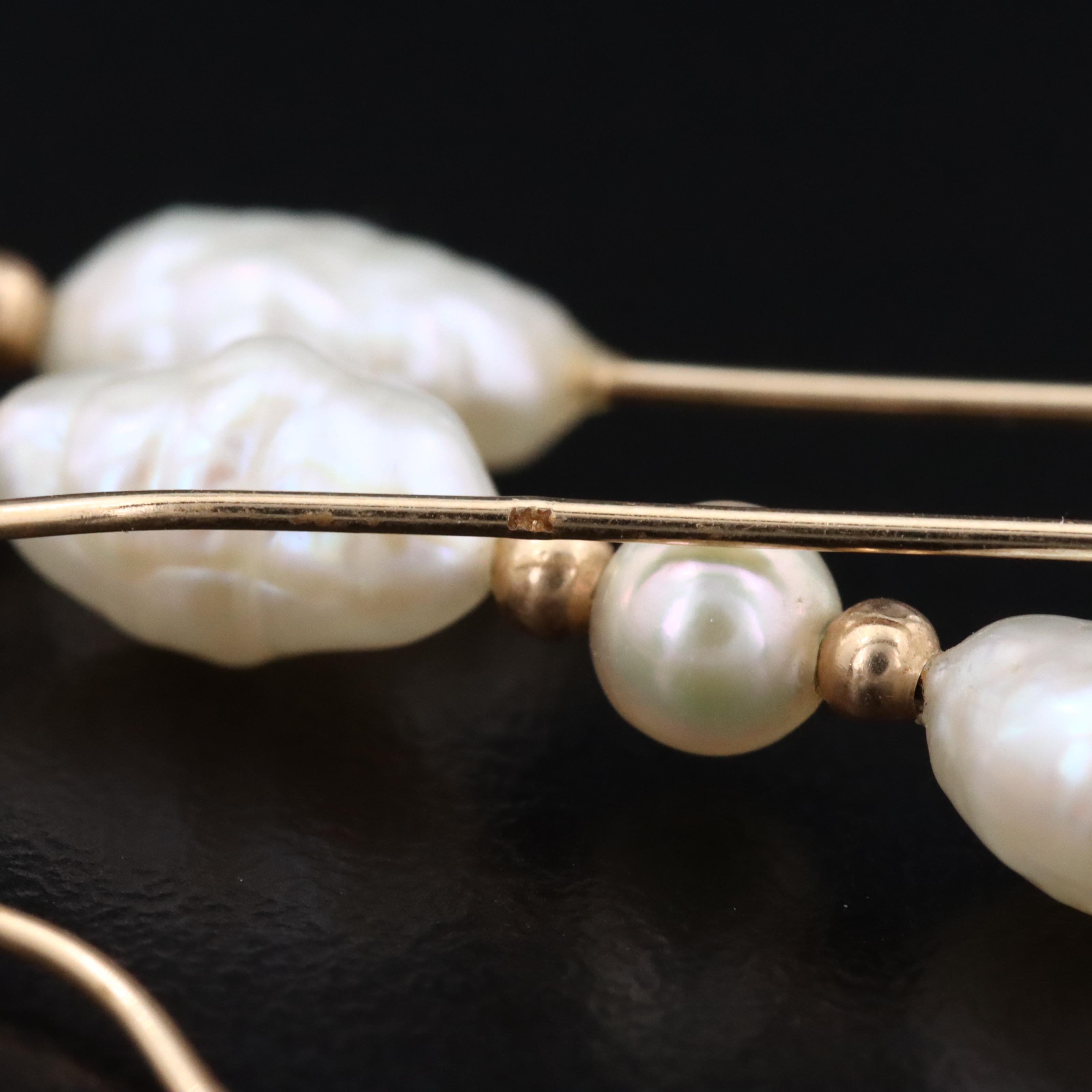 14K Pearl Drop Earrings