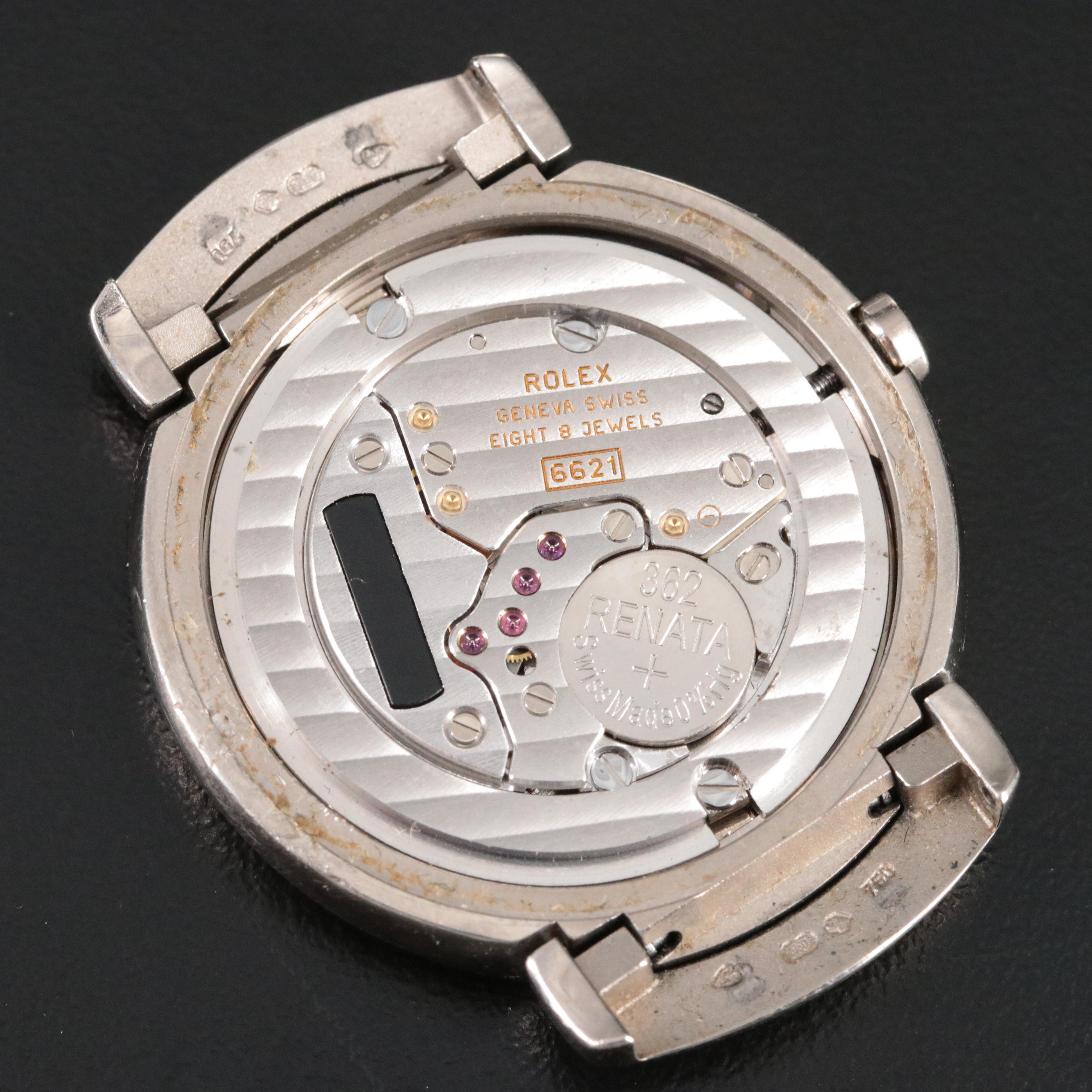 2007 Rolex Cellini Cellissimo Silver Jubilee Diamond Dial & Bezel 18K 6681 Watch