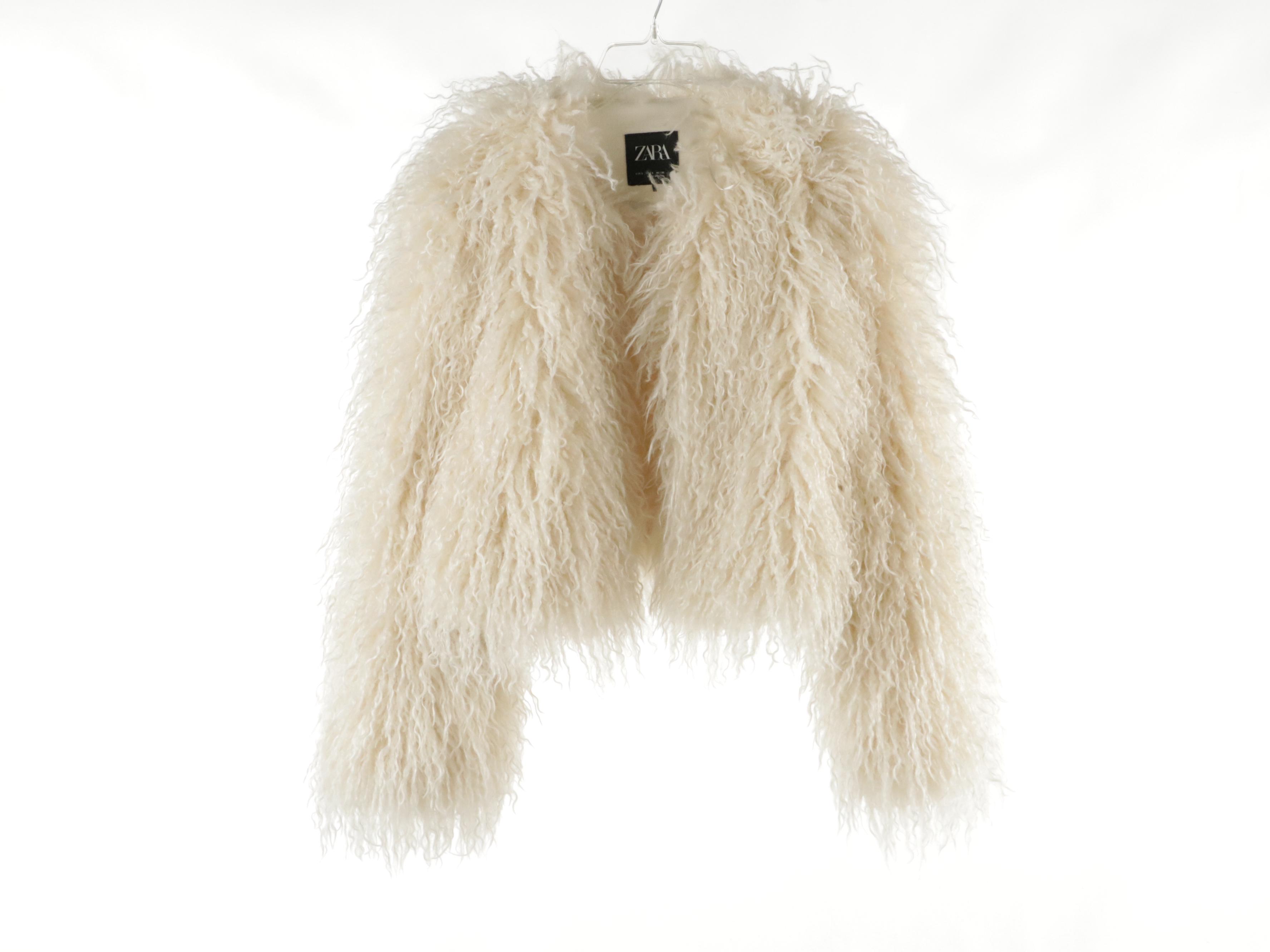 Zara and Say What? Faux Fur Jackets with Philosophy Faux Leather Cropped Jacket