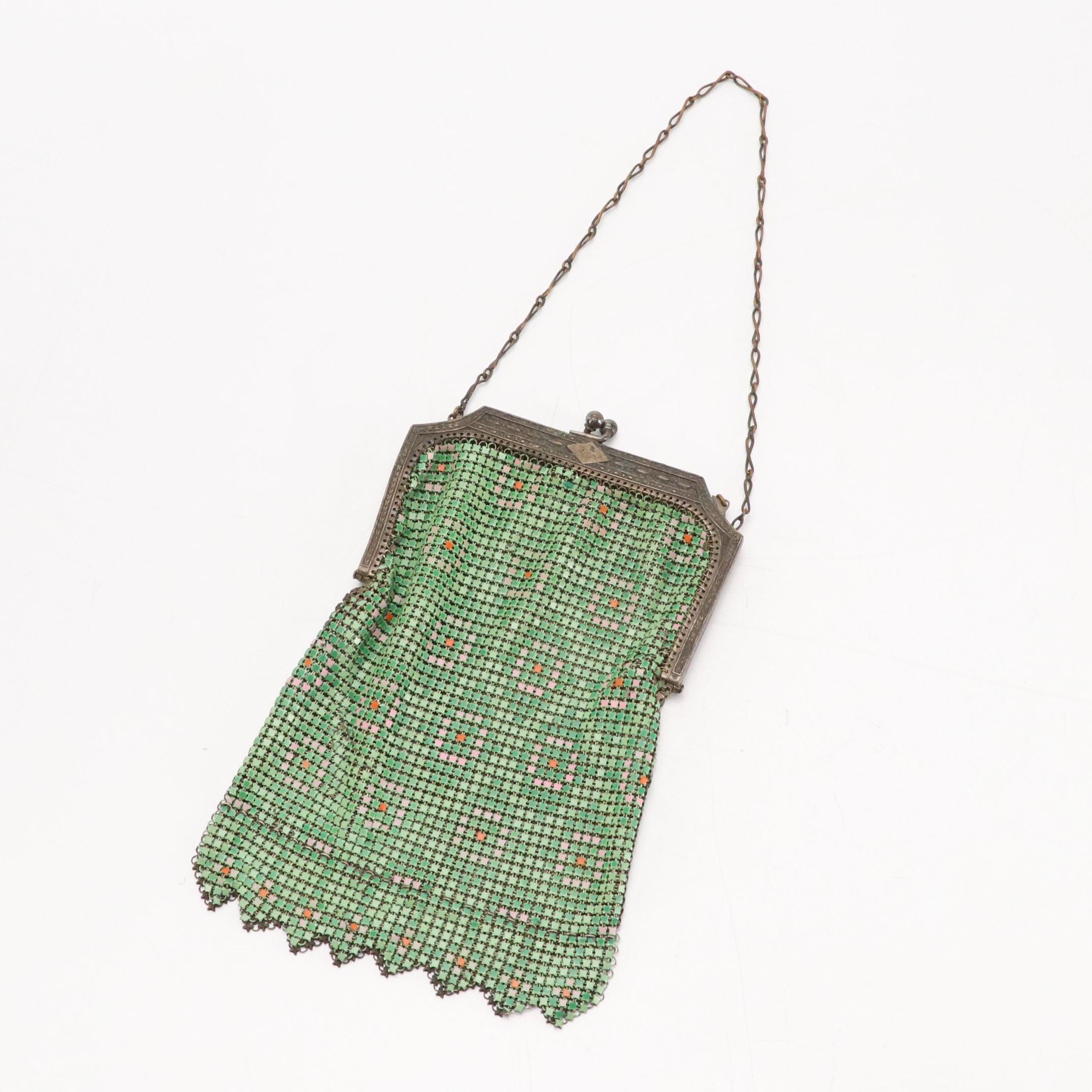 Whiting & Davis Enamel Armor Mesh Evening Bag, circa 1930