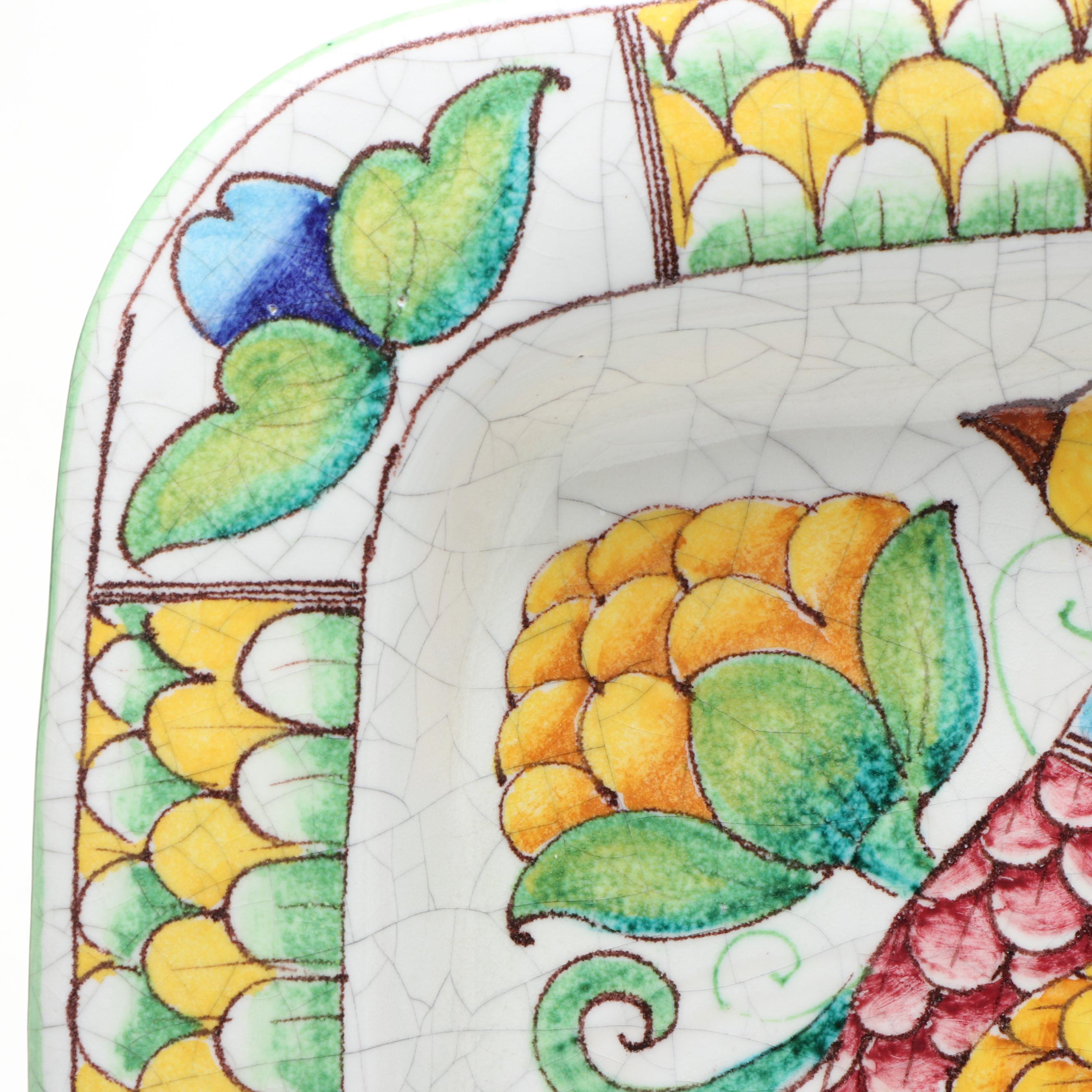 Paolo Marioni Italian Hand-Painted Ceramic Bird Plates