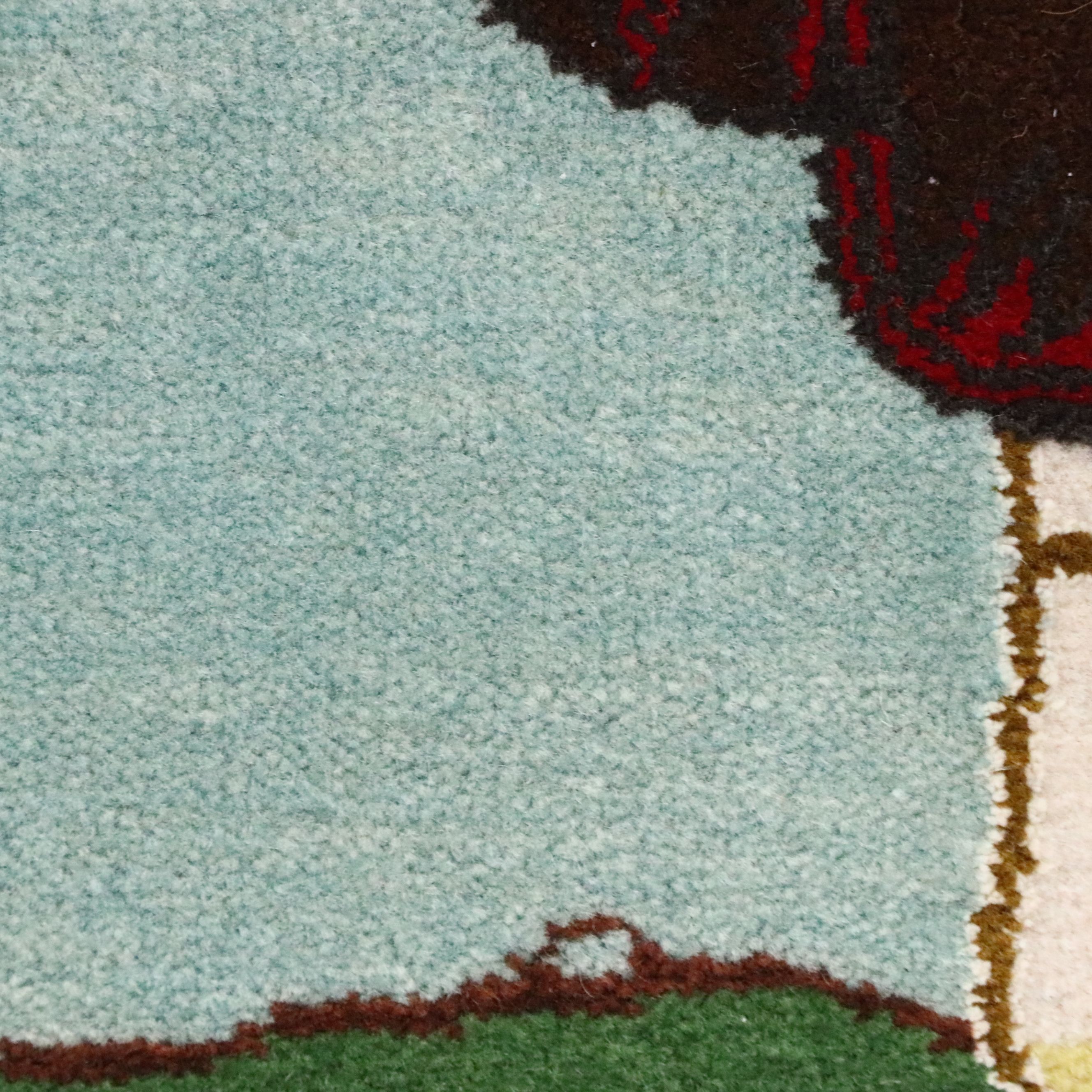 3'8 x 6'6 Hand-Knotted Persian Pictorial Area Rug Depicting Biblical Scene