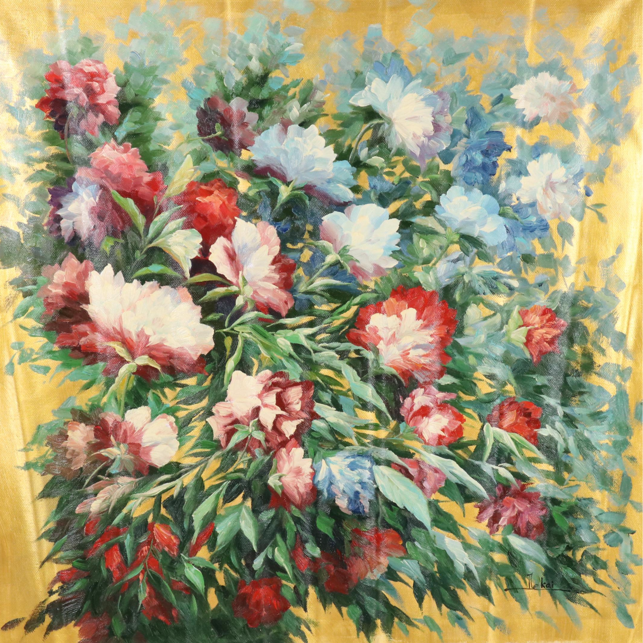 Dekai Floral Oil Painting, 21st Century