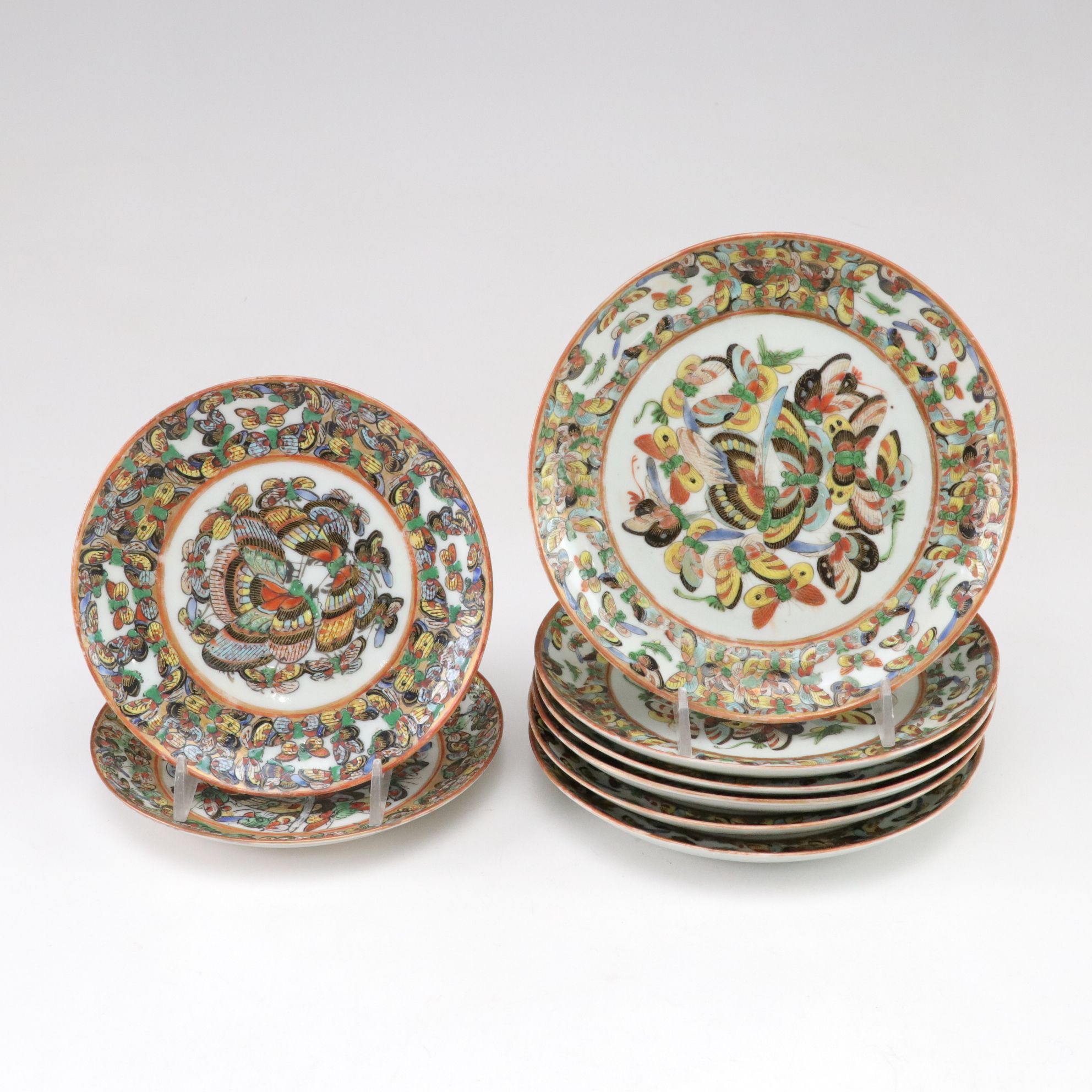 Chinese Porcelain 1000 Butterflies Plates, Teacups and More Dinnerware