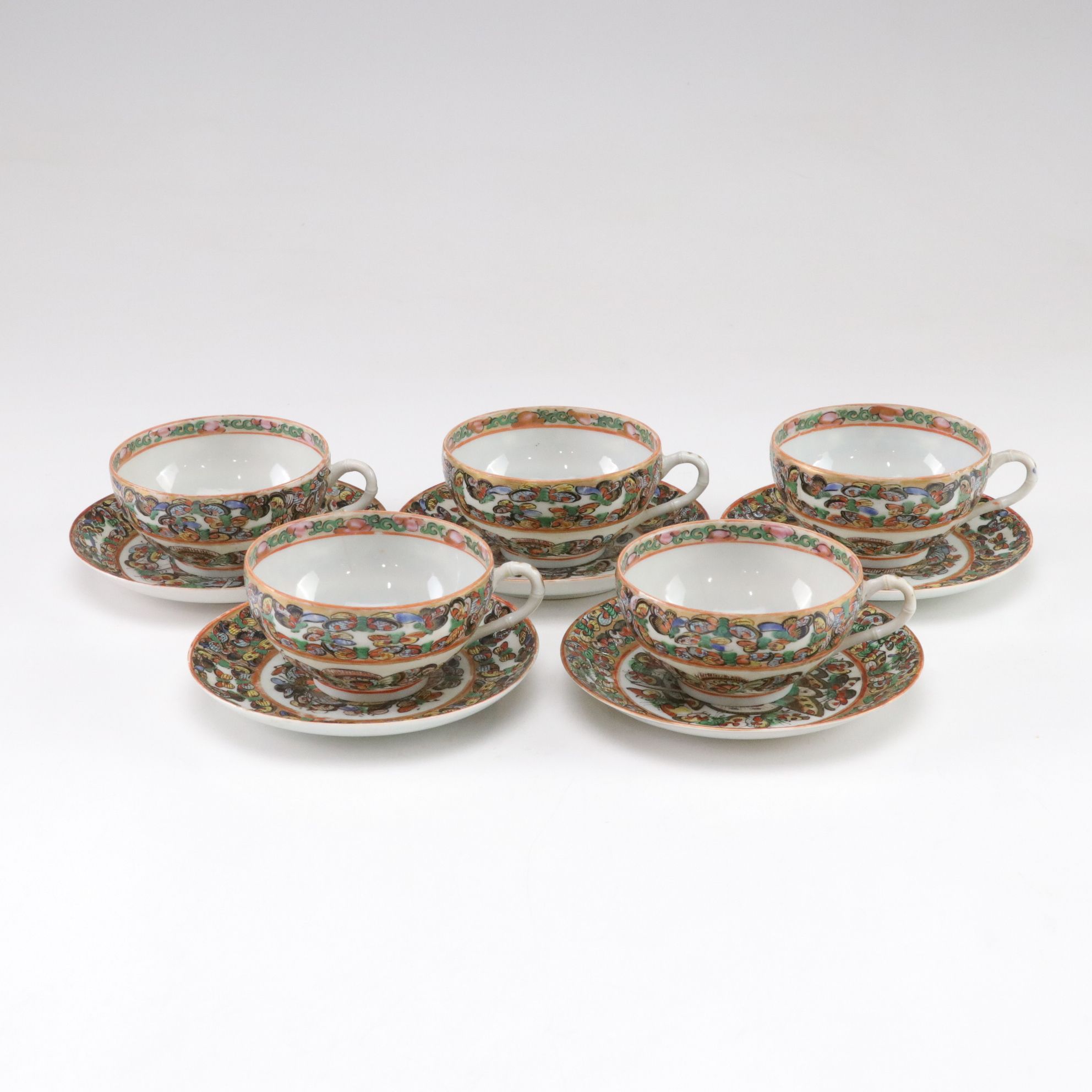 Chinese Porcelain 1000 Butterflies Plates, Teacups and More Dinnerware