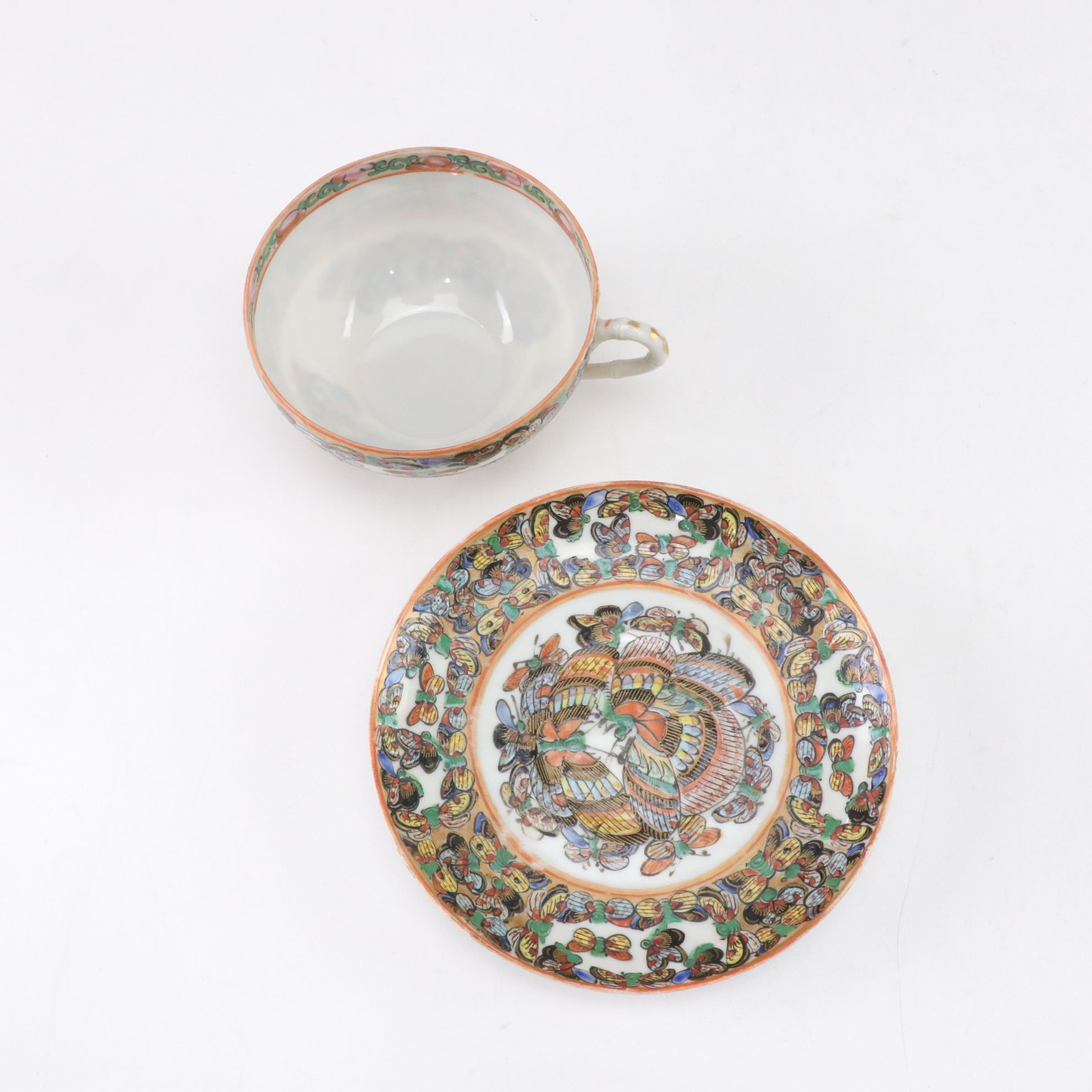 Chinese Porcelain 1000 Butterflies Plates, Teacups and More Dinnerware