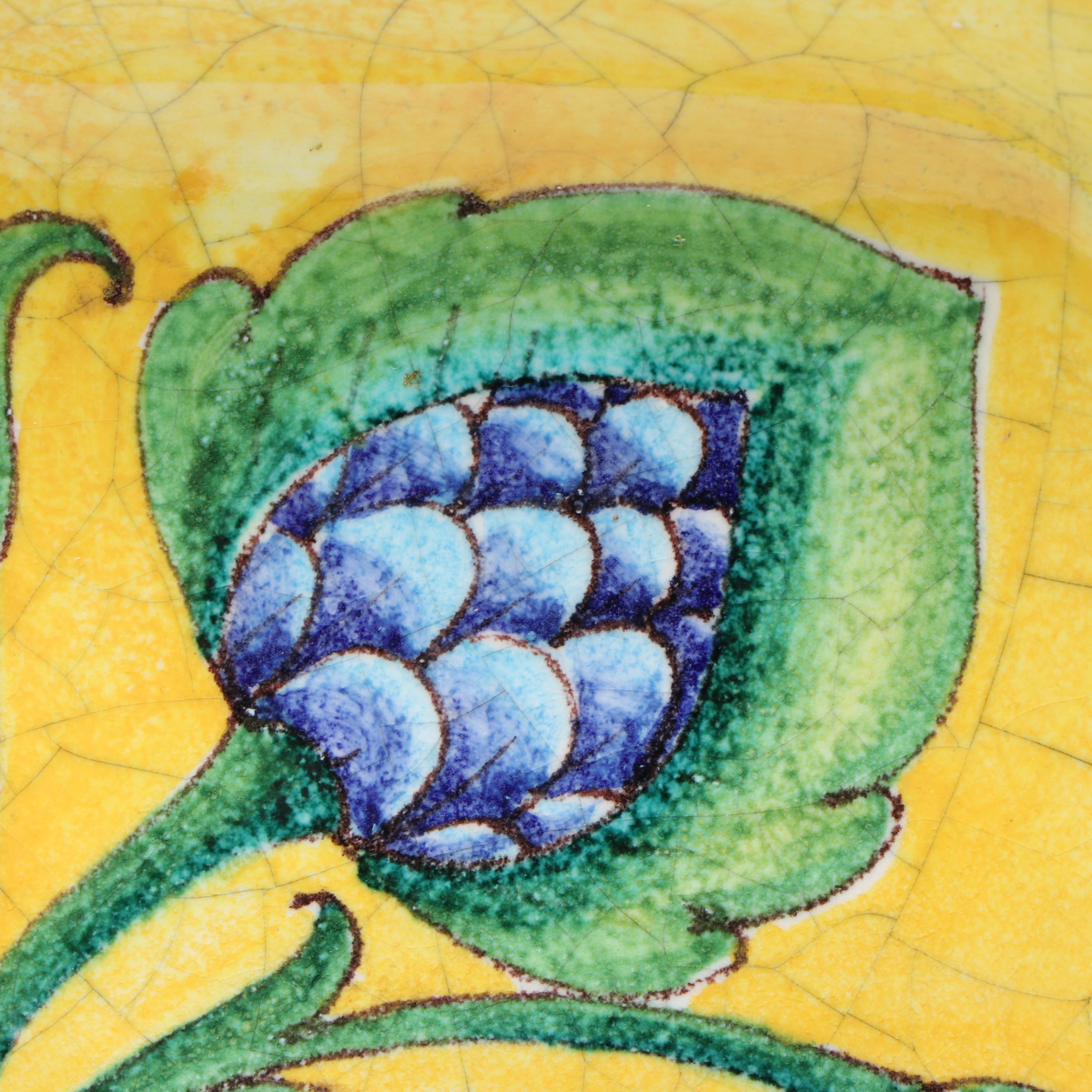 Italian Pottery Hand-Painted Ceramic Bird Plates