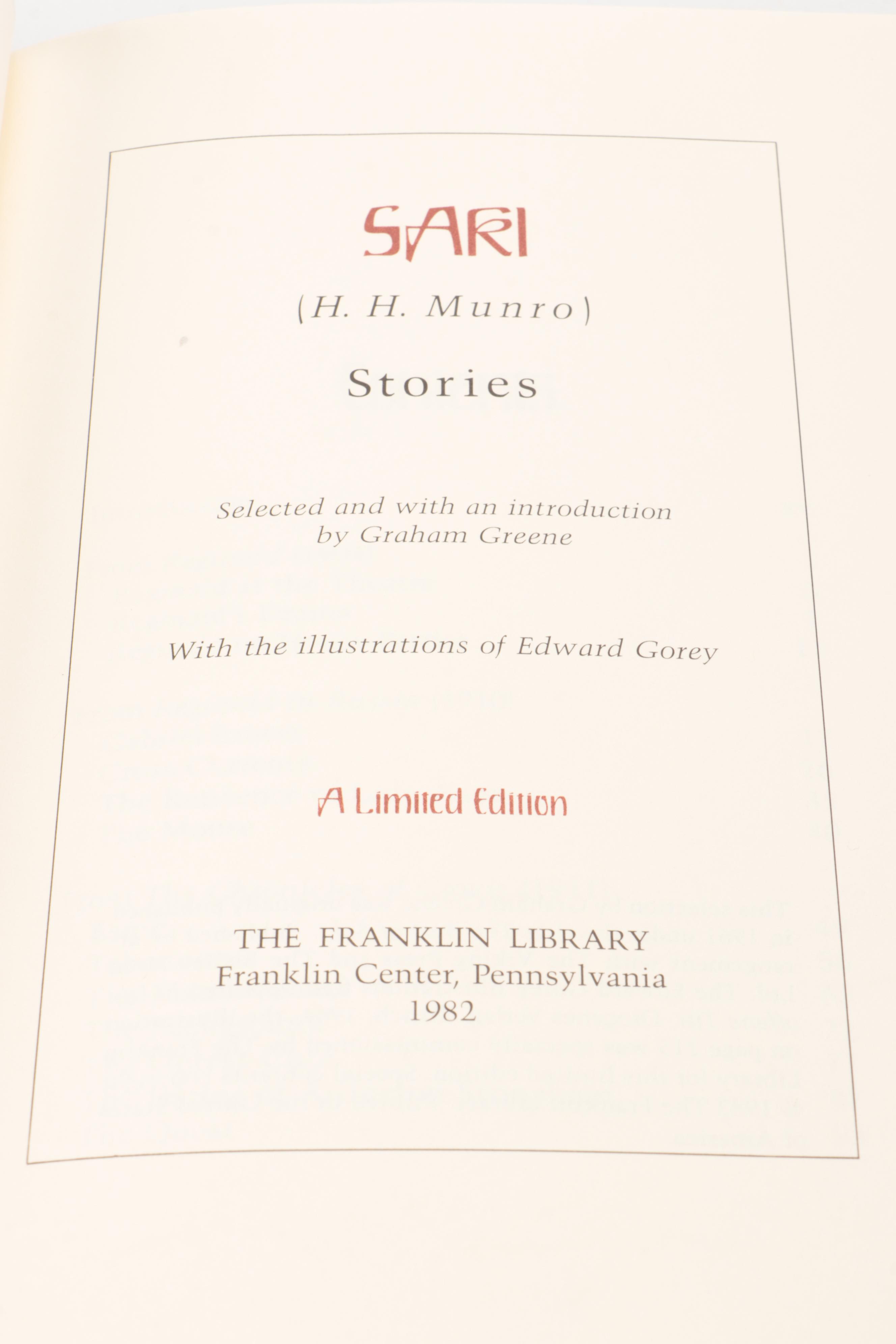 Franklin Library Thomas Hardy, Gustave Flaubert and More Short Story Collections
