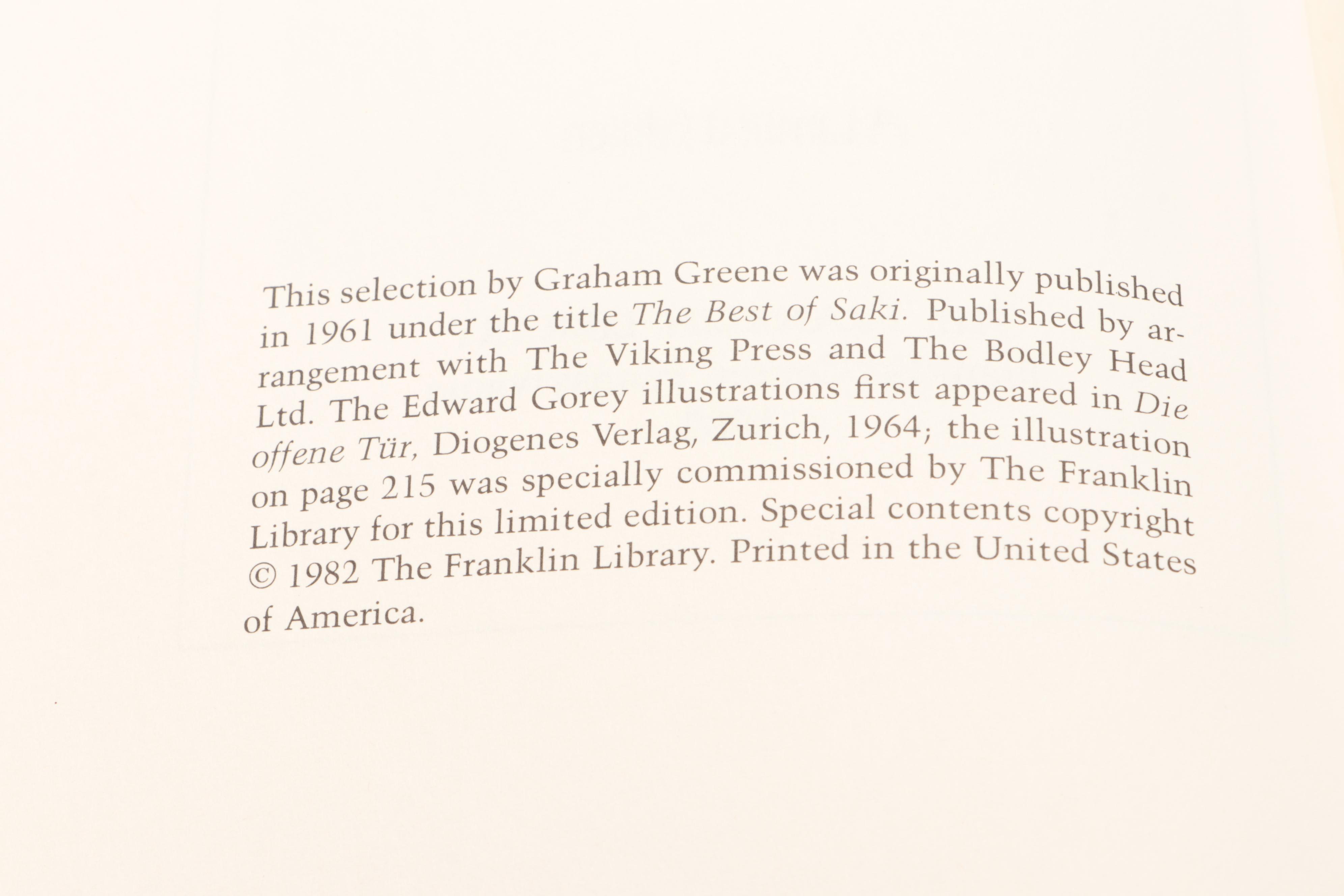 Franklin Library Thomas Hardy, Gustave Flaubert and More Short Story Collections