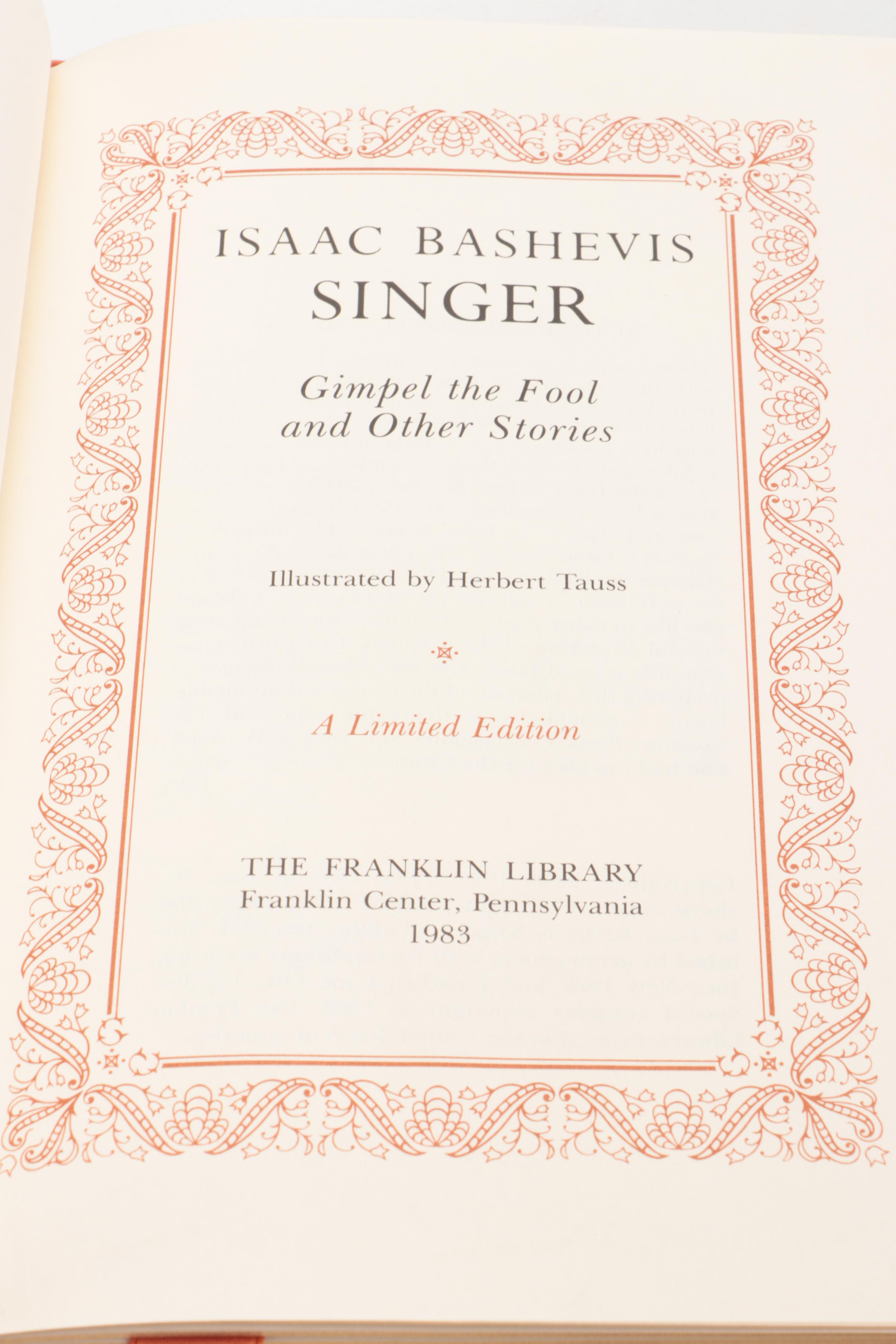 Franklin Library Thomas Hardy, Gustave Flaubert and More Short Story Collections