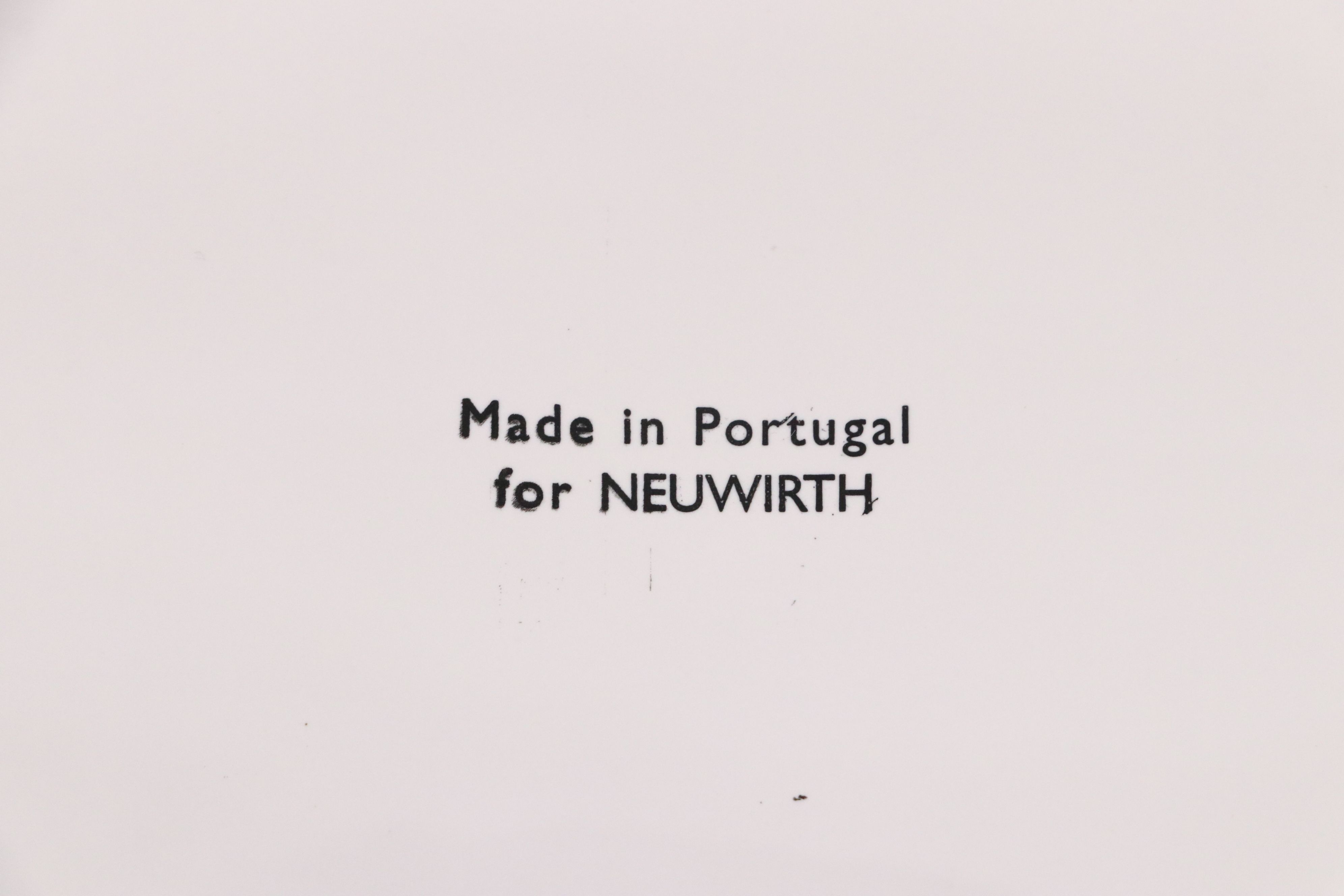 Neuwirth White Glaze Ceramic Plates and Trays with Rubel Candlesticks