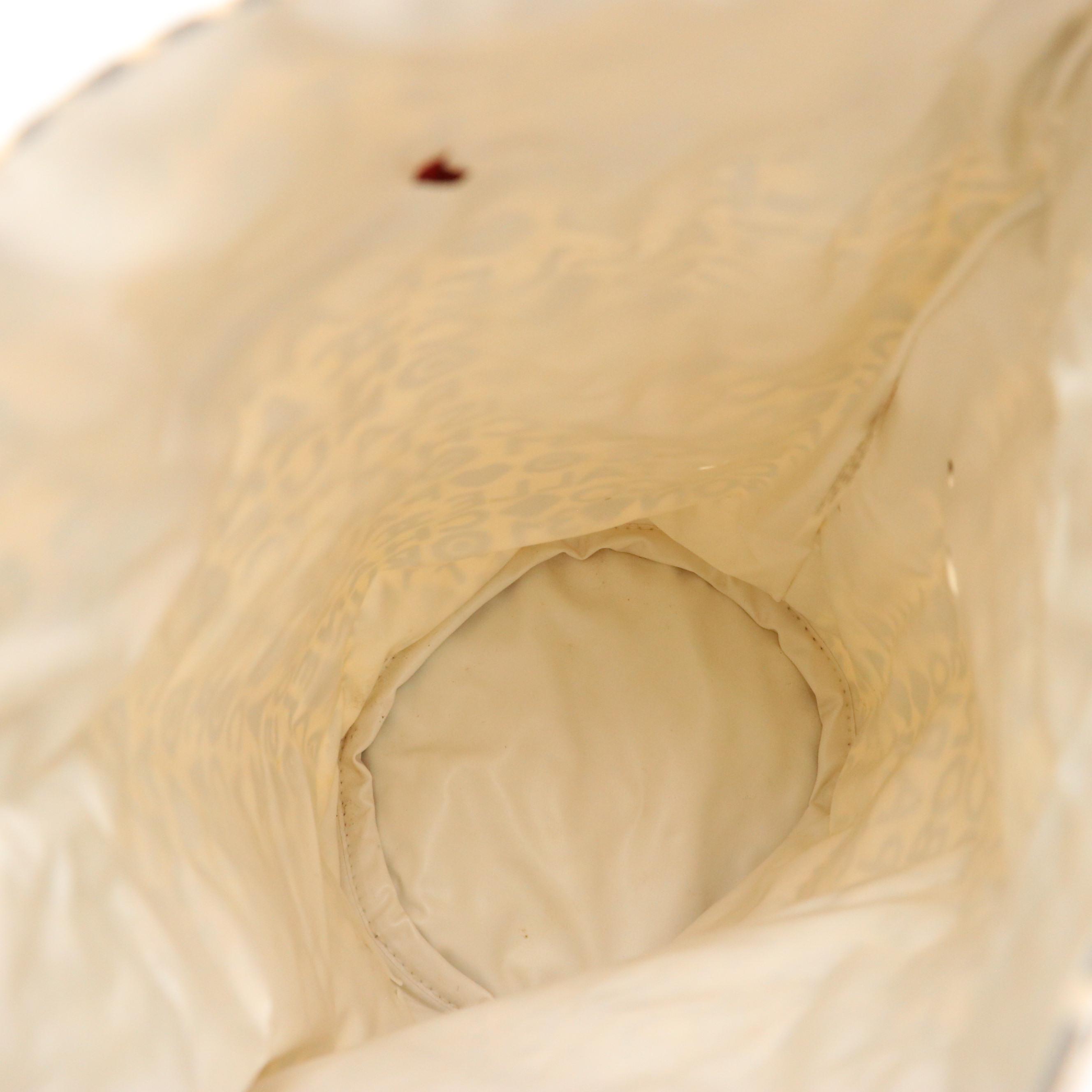 Chanel Drawstring Pouch in Black and White Rue 31 Monogram Canvas