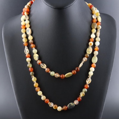 14K Jasper, Citrine and Agate Necklace 14K Jasper, Citrine and Agate Necklace