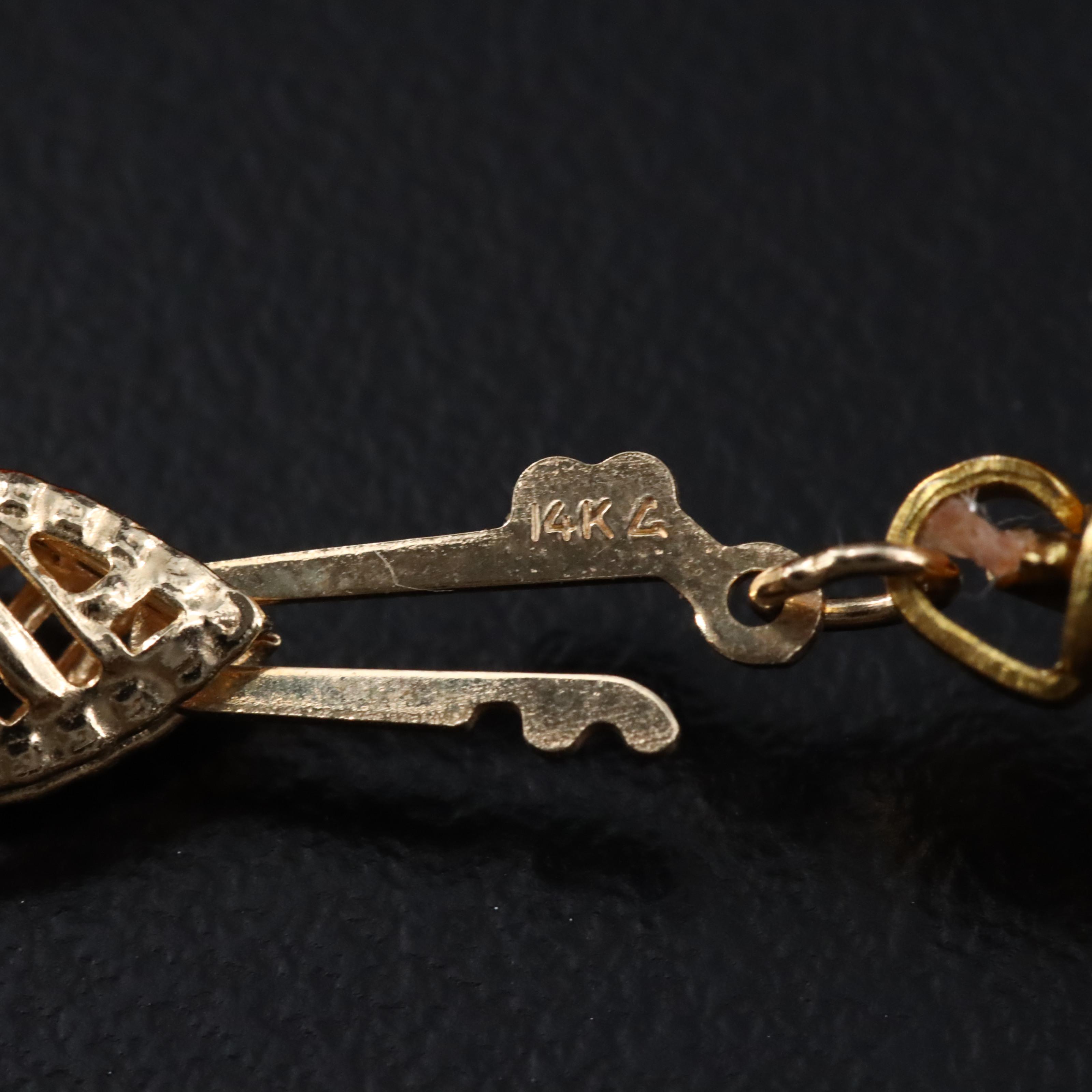 14K Jasper, Citrine and Agate Necklace