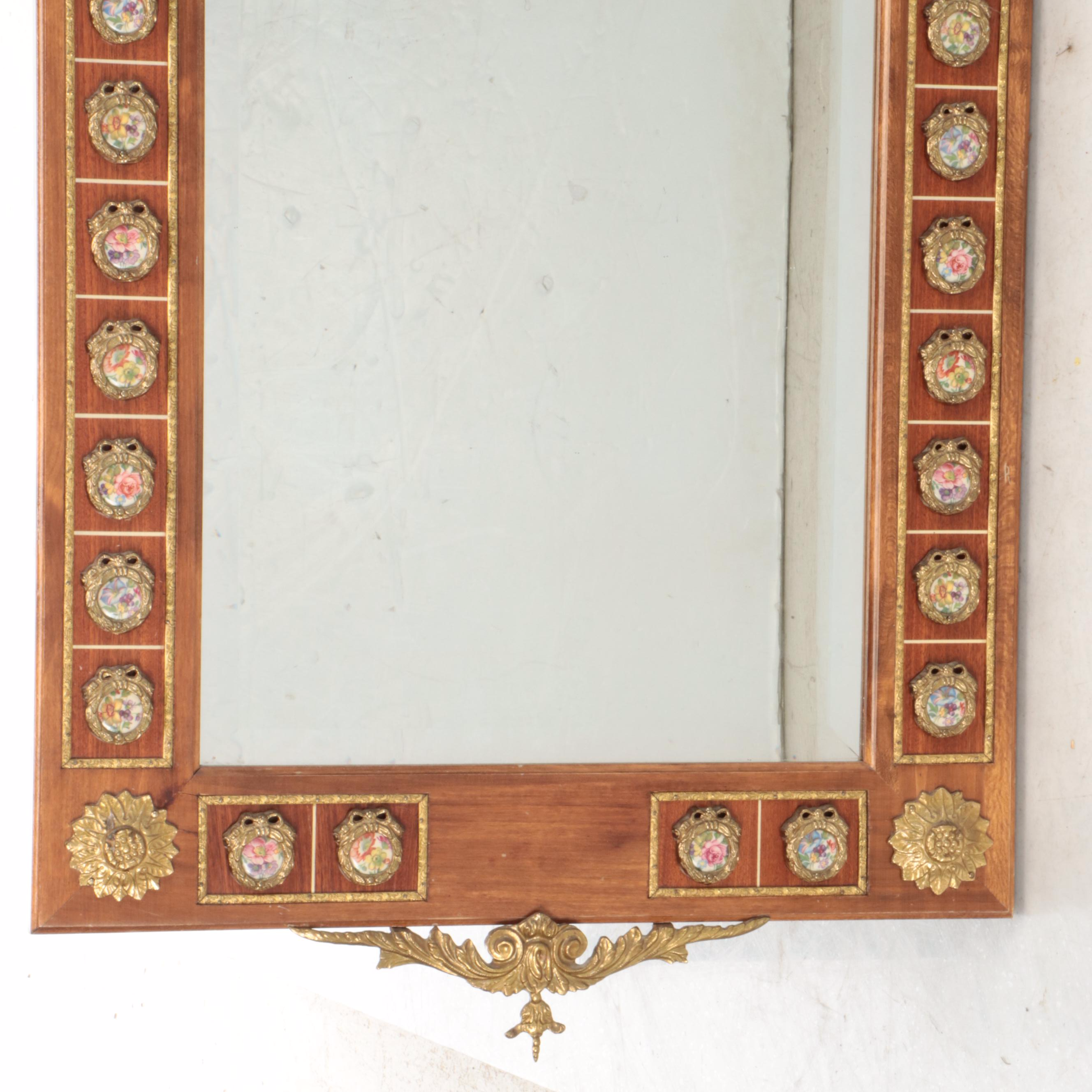 Louis XVI Style Wooden Wall Mirror
