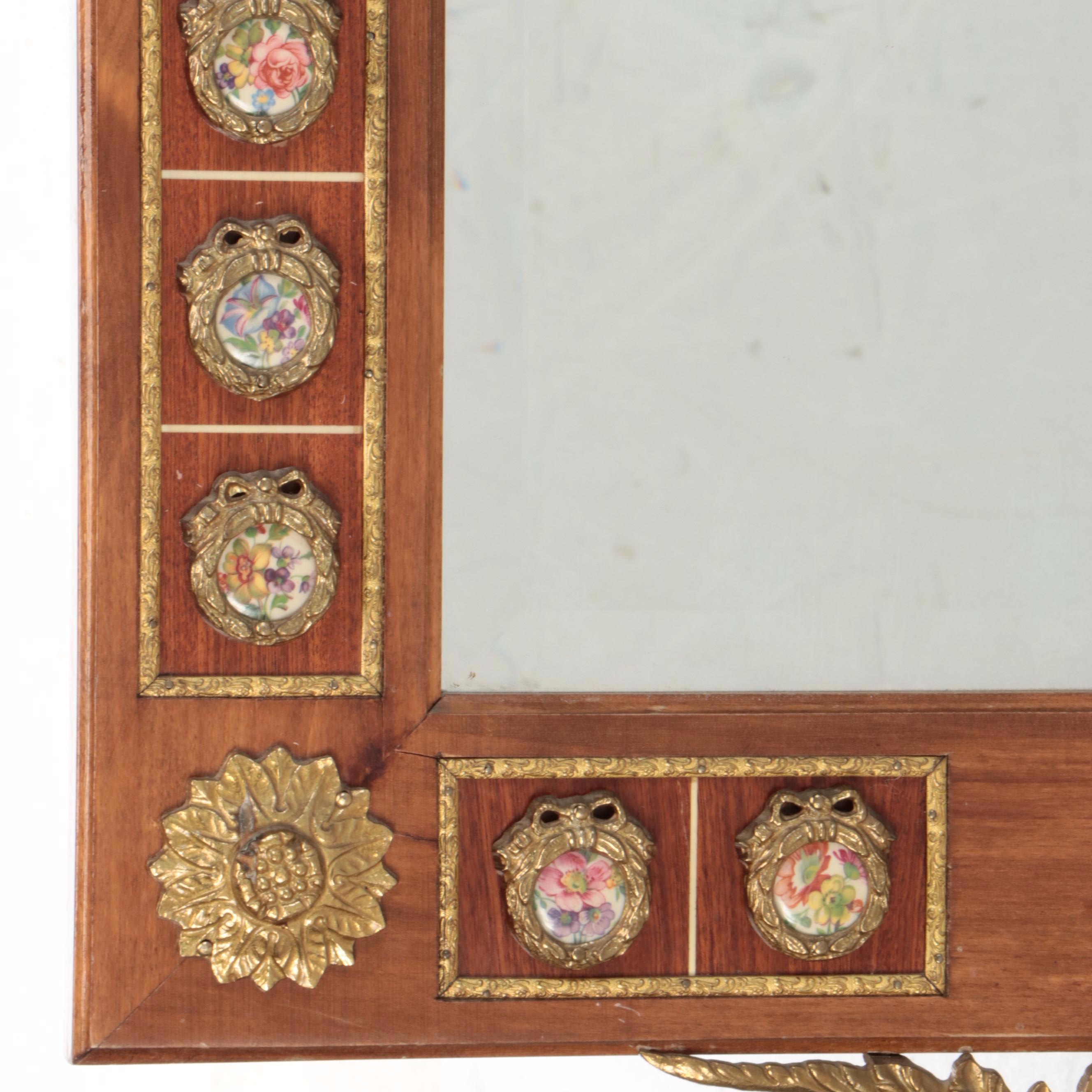 Louis XVI Style Wooden Wall Mirror