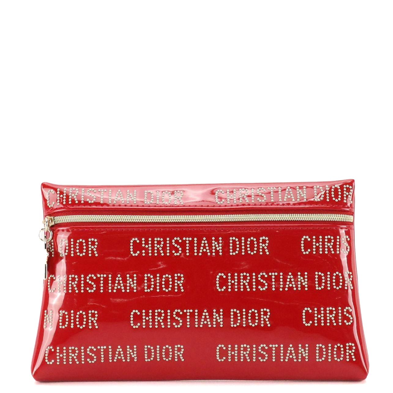 Dior Beauté Promotional Zip Pouch in Logo Studded Faux Patent Leather