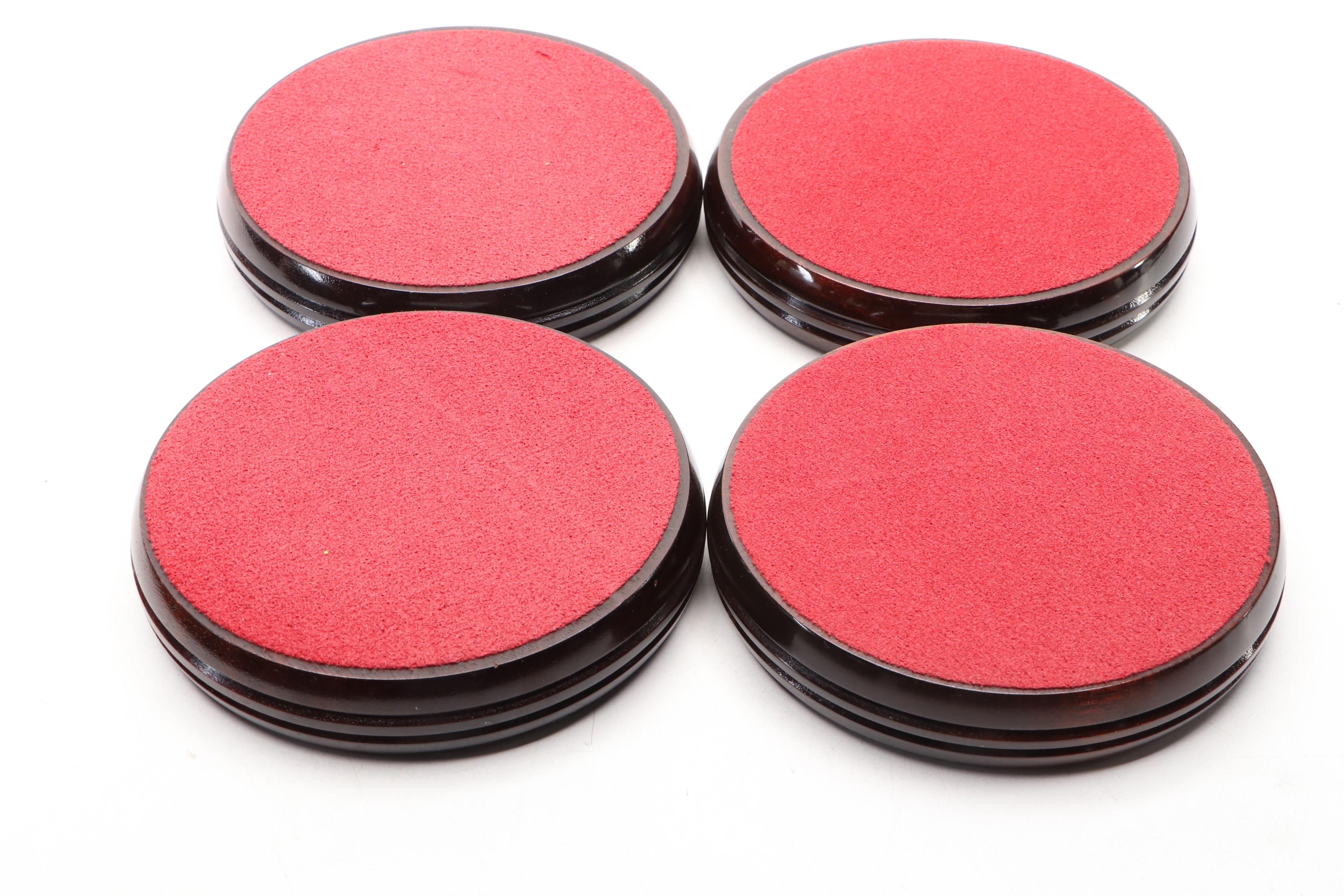 Gerling Sol-Ohligs Wooden Trays with Coasters and Bottle Holders