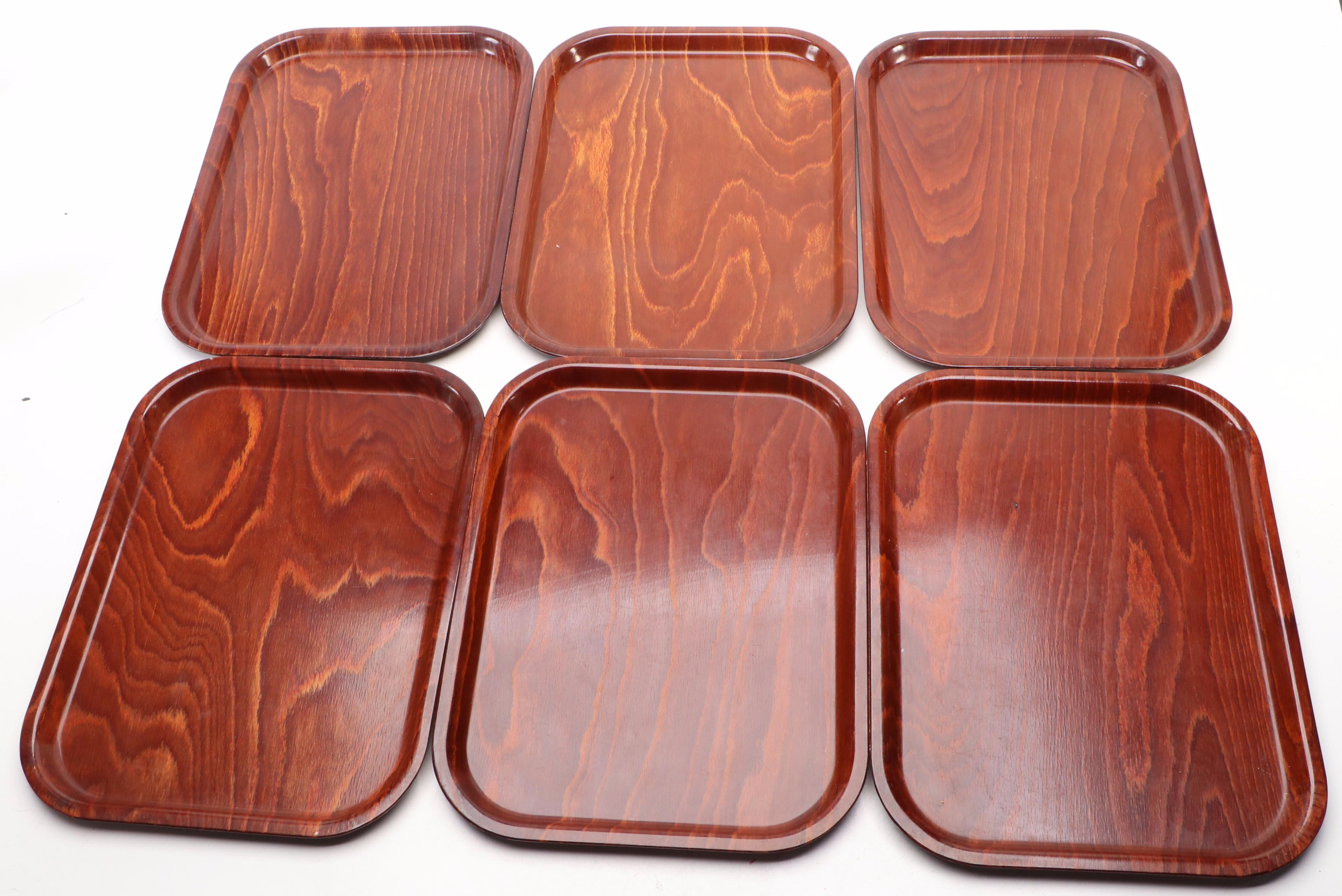 Gerling Sol-Ohligs Wooden Trays with Coasters and Bottle Holders
