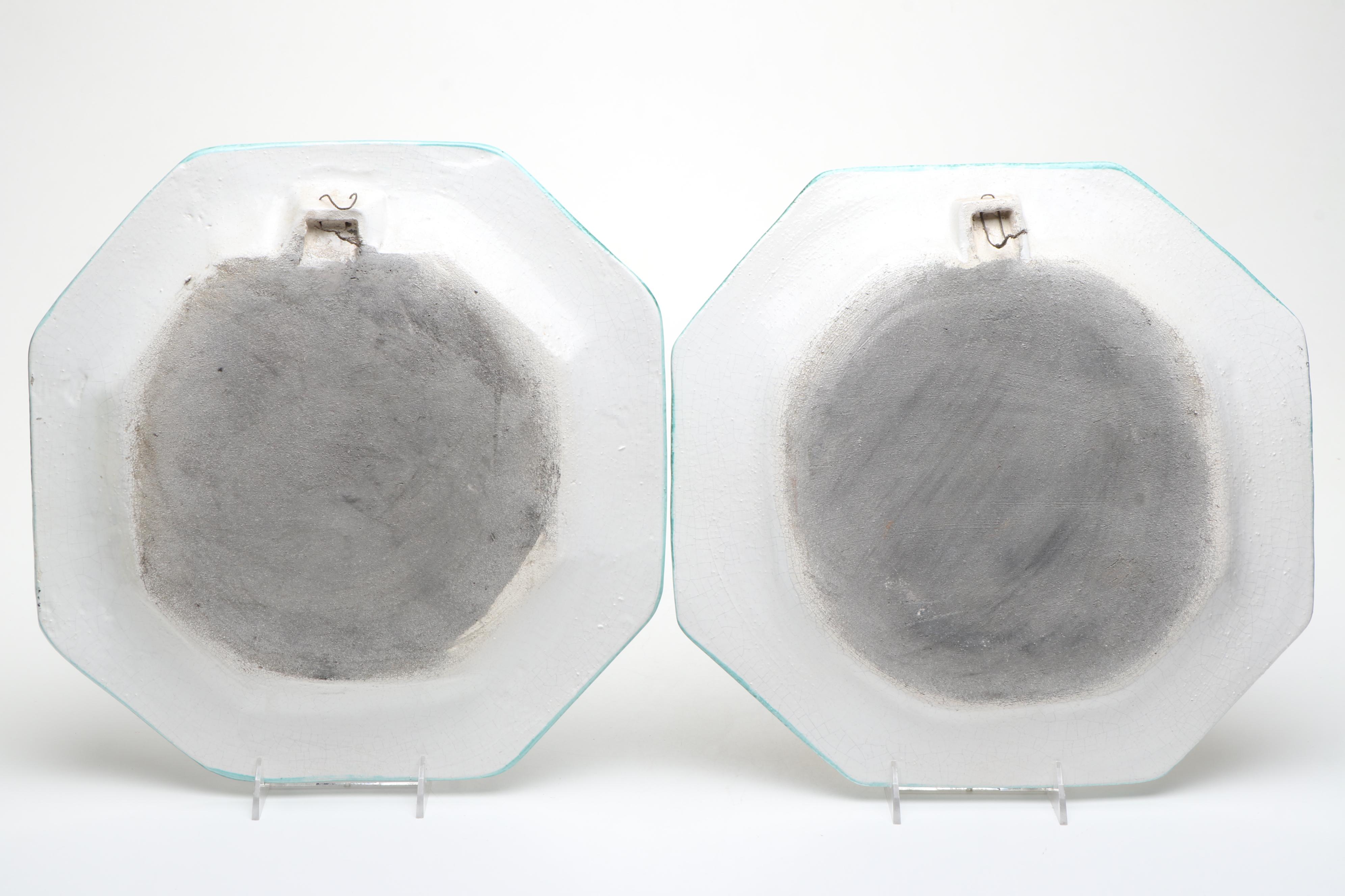 Italian Style Hand-Painted Ceramic Bird Plates