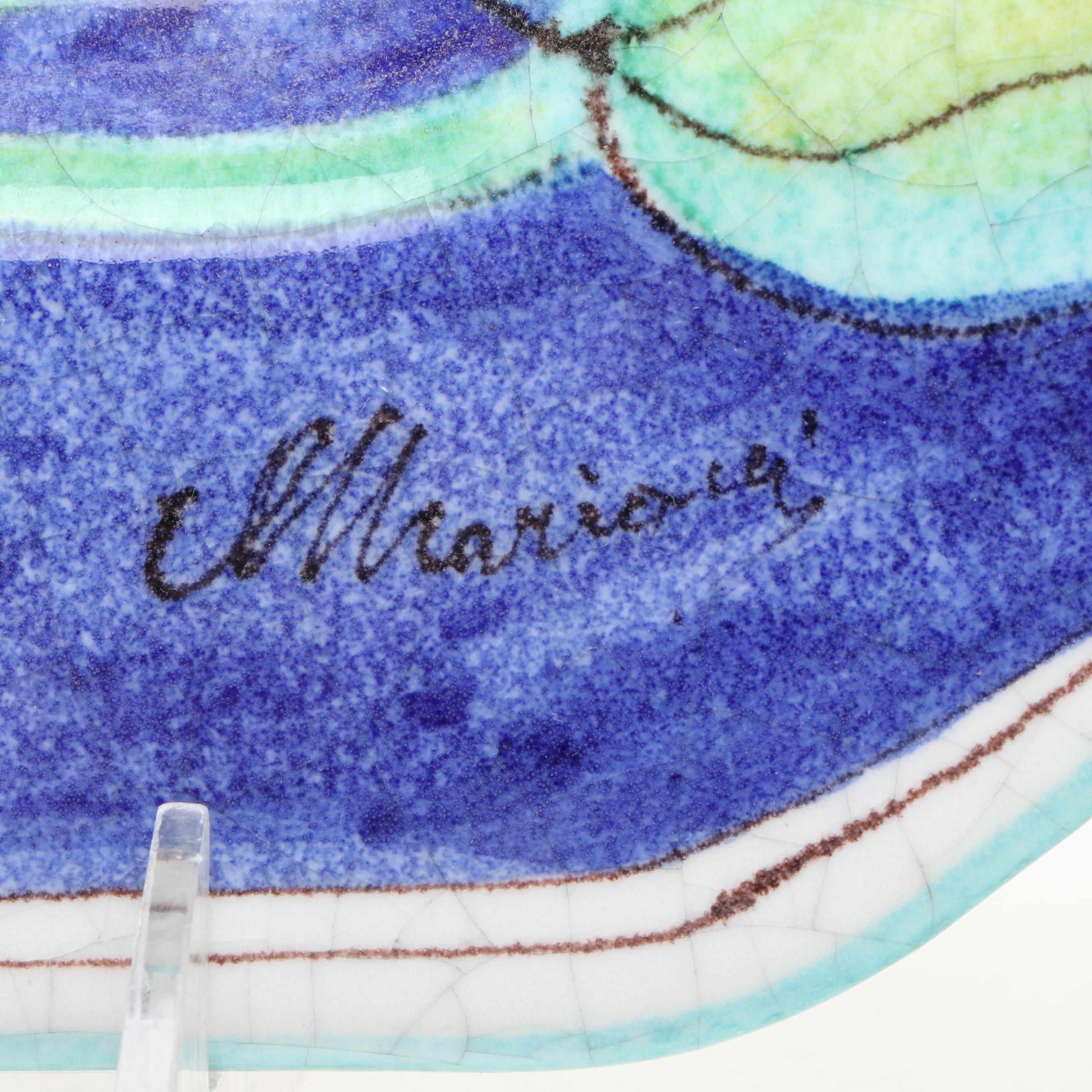 Italian Style Hand-Painted Ceramic Bird Plates