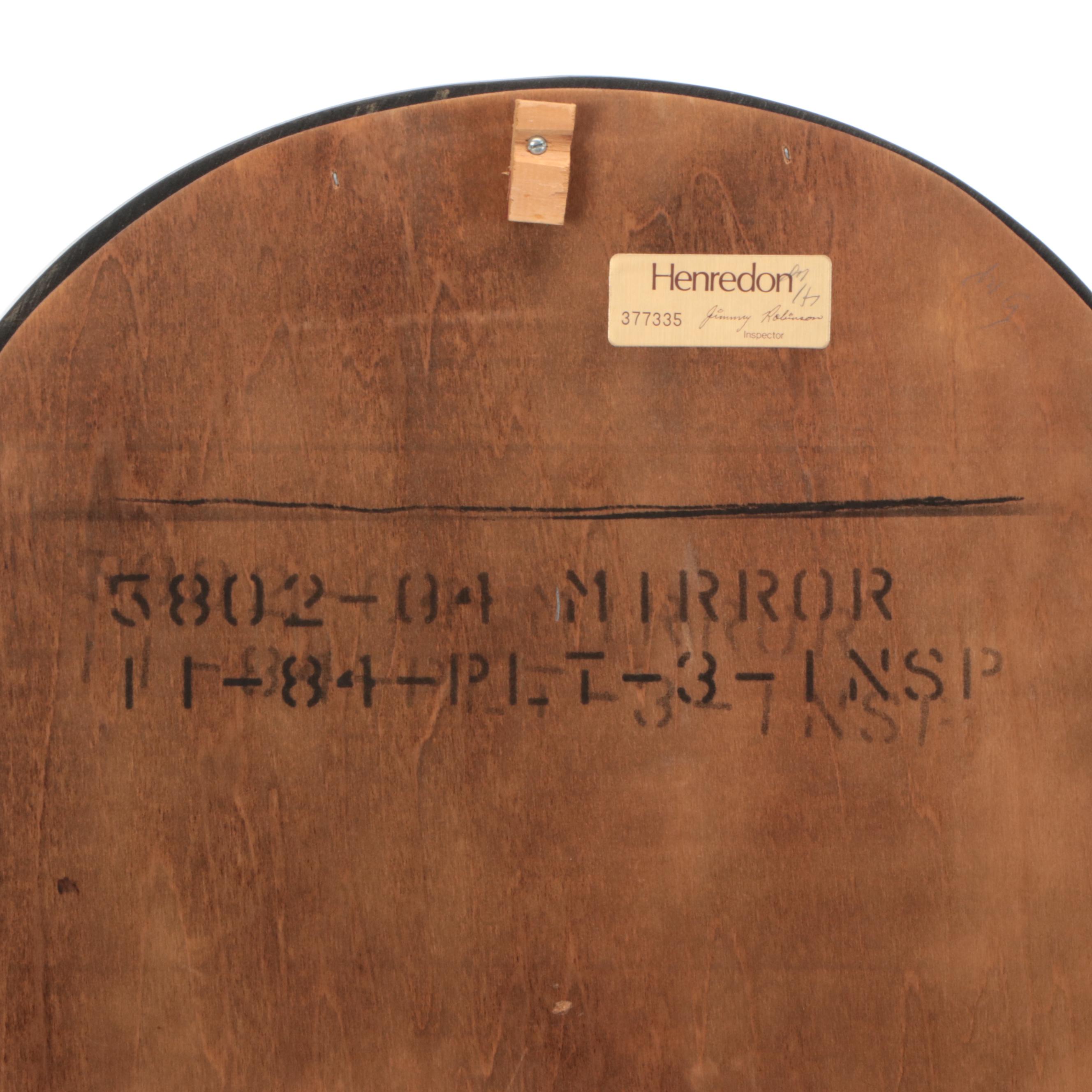 Henredon Chinoiserie Style Painted Wood Wall Mirror