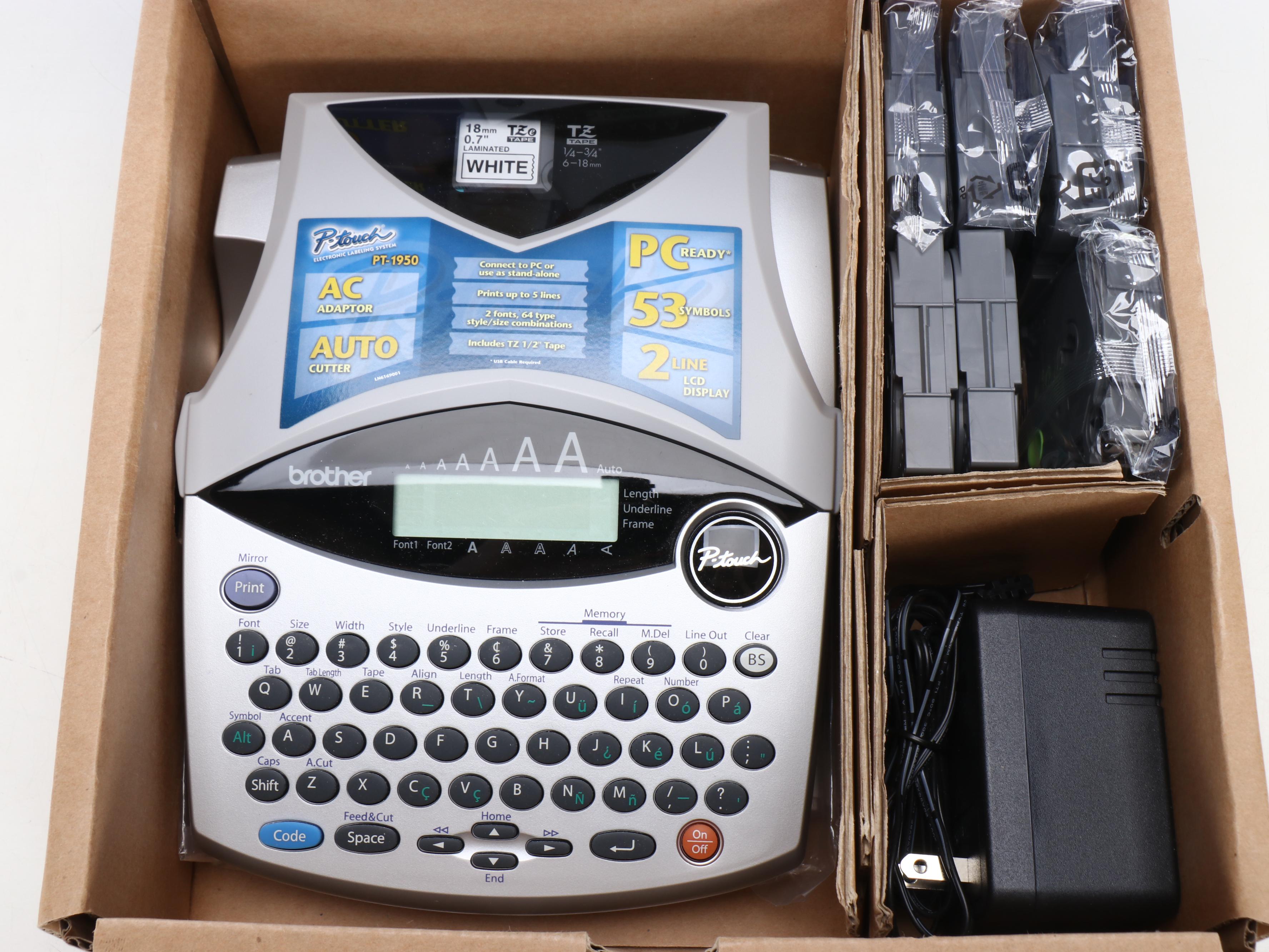 Brother P-Touch Labeling System, Extension Cords, and Other Electrical Equipment