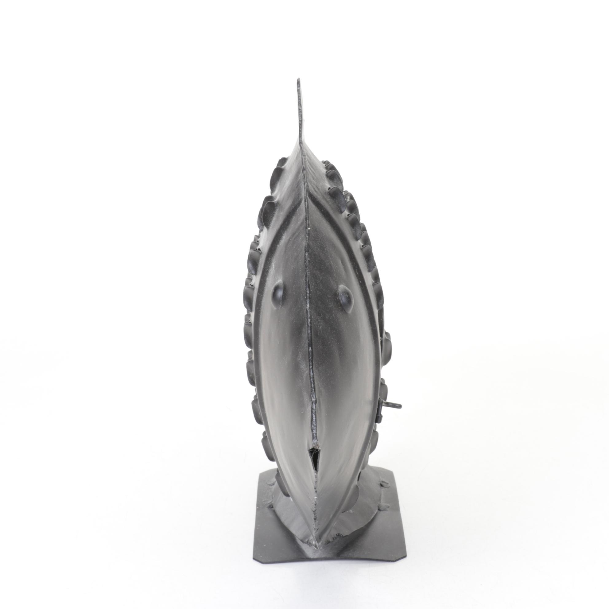 Metal Tabletop Fish Lantern for Use With Tea Light