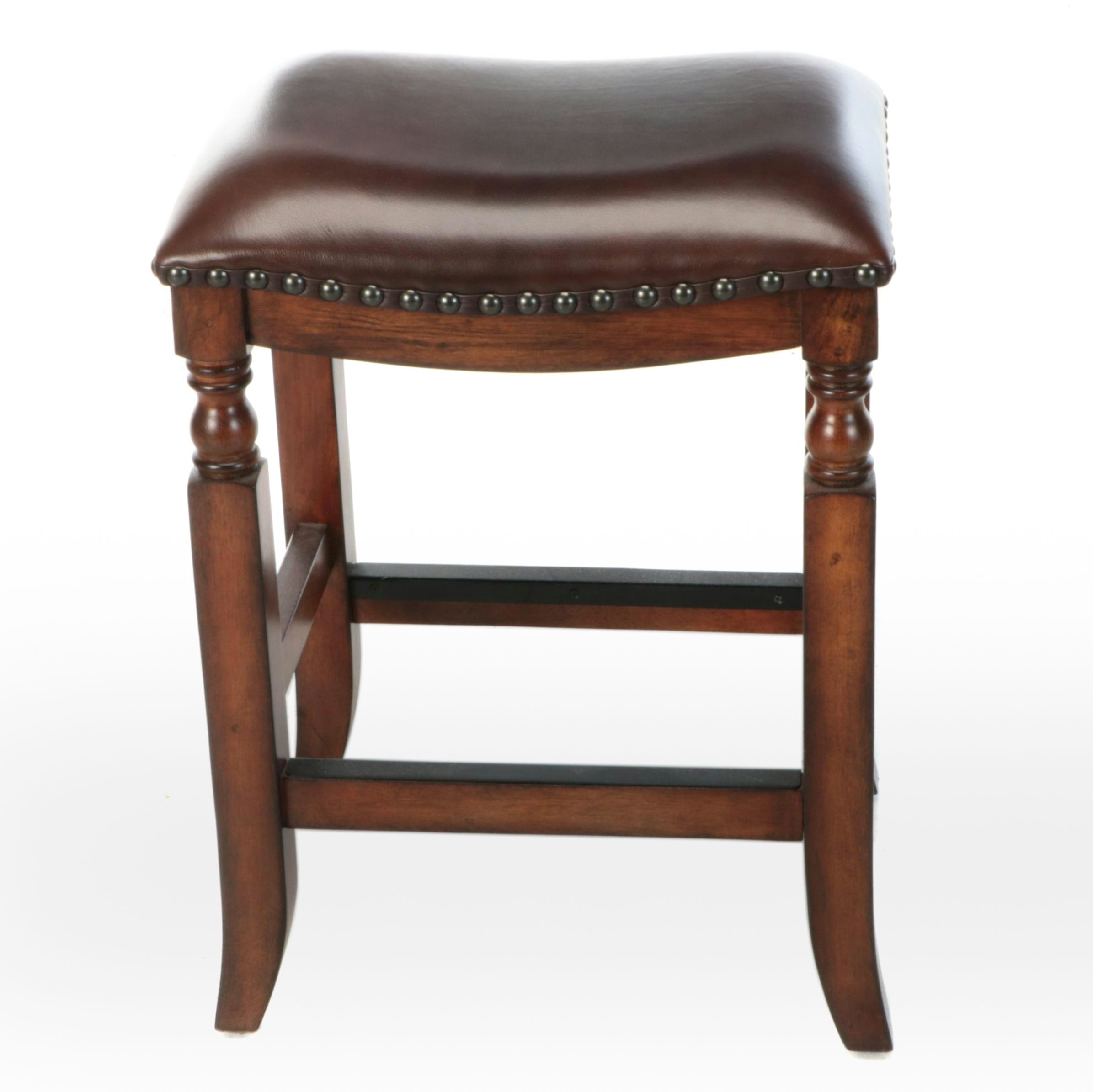 Long Wealth Wood Co. Faux Leather Upholstered Bench, 2017