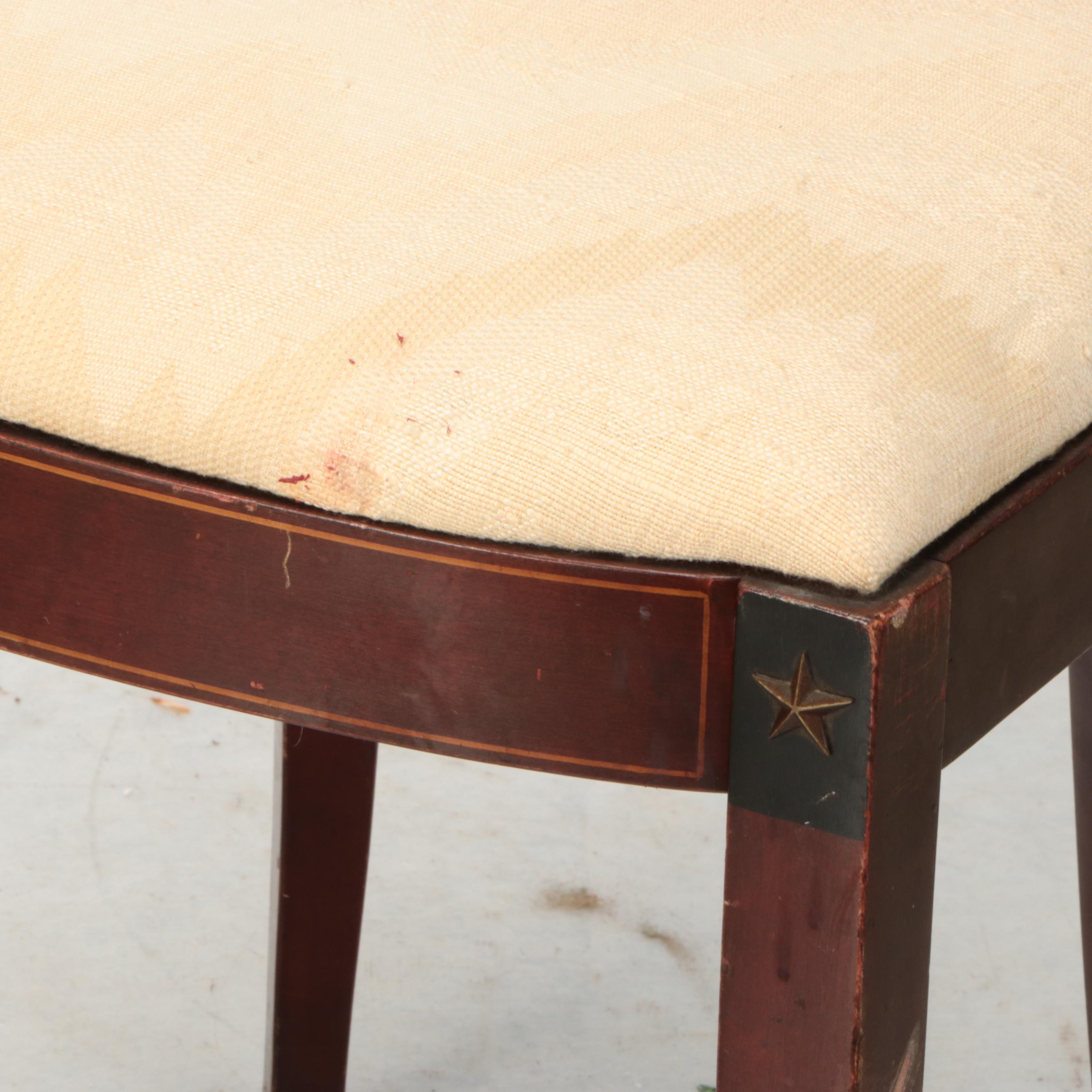 Queen Anne Style Upholstered Wooden Side Chair