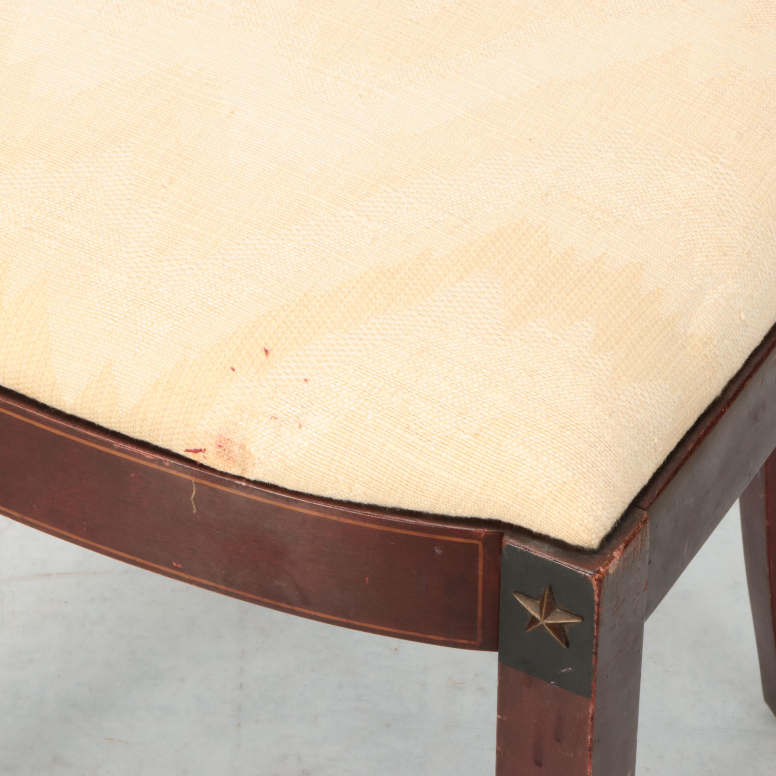 Queen Anne Style Upholstered Wooden Side Chair