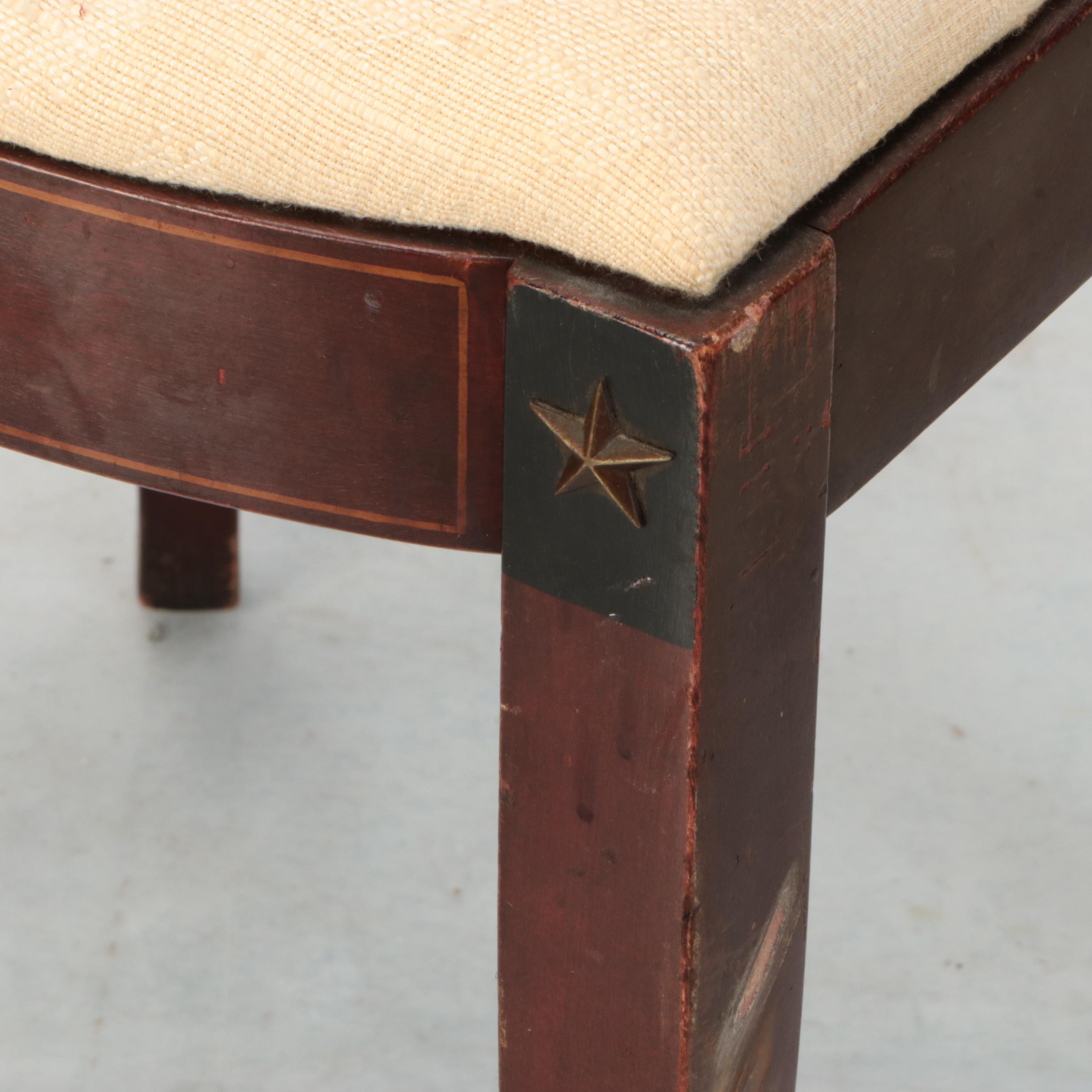 Queen Anne Style Upholstered Wooden Side Chair