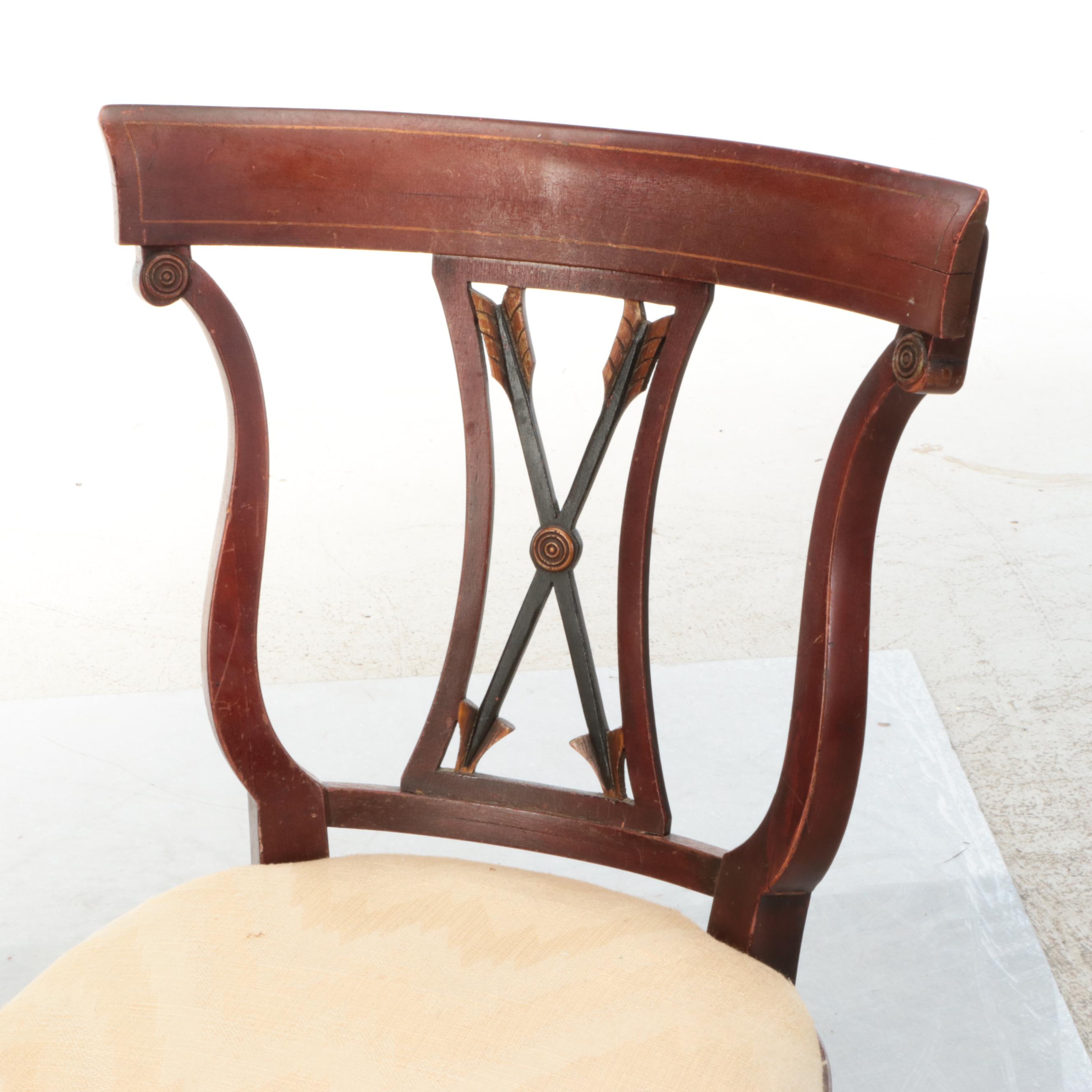 Queen Anne Style Upholstered Wooden Side Chair