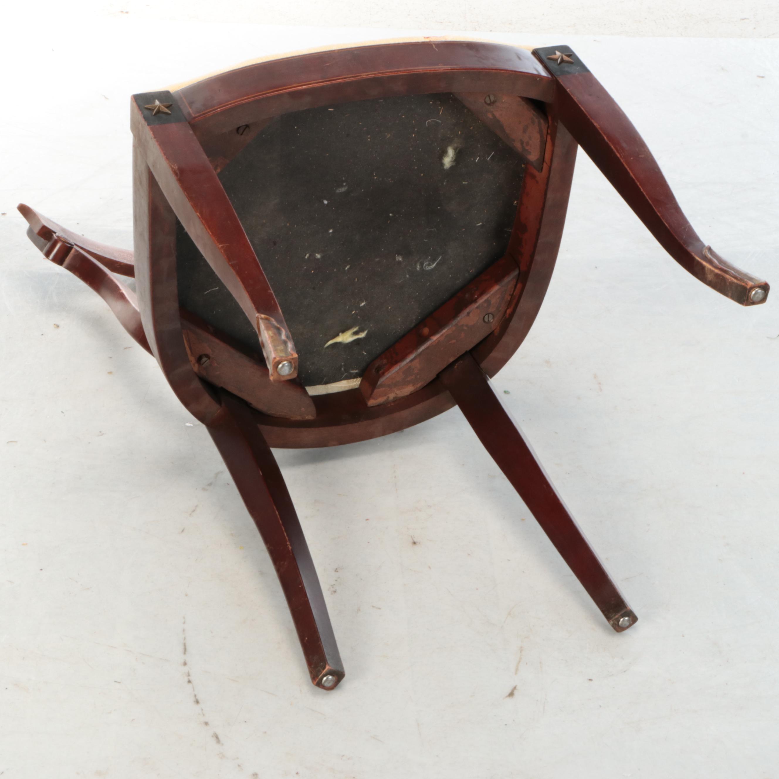 Queen Anne Style Upholstered Wooden Side Chair