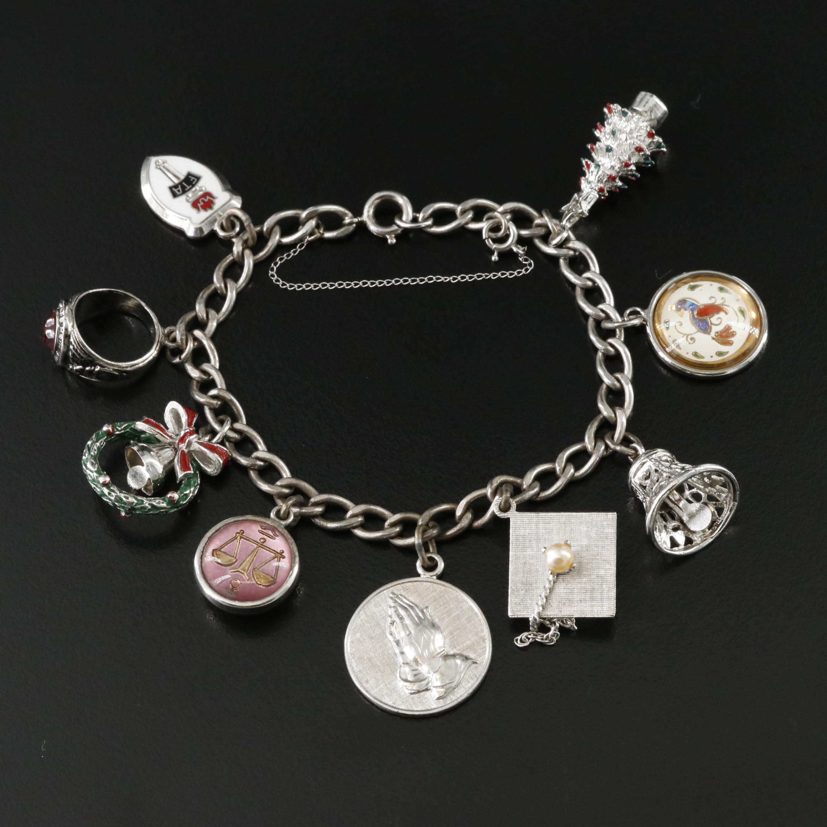 Vintage Sterling Charm Bracelet
