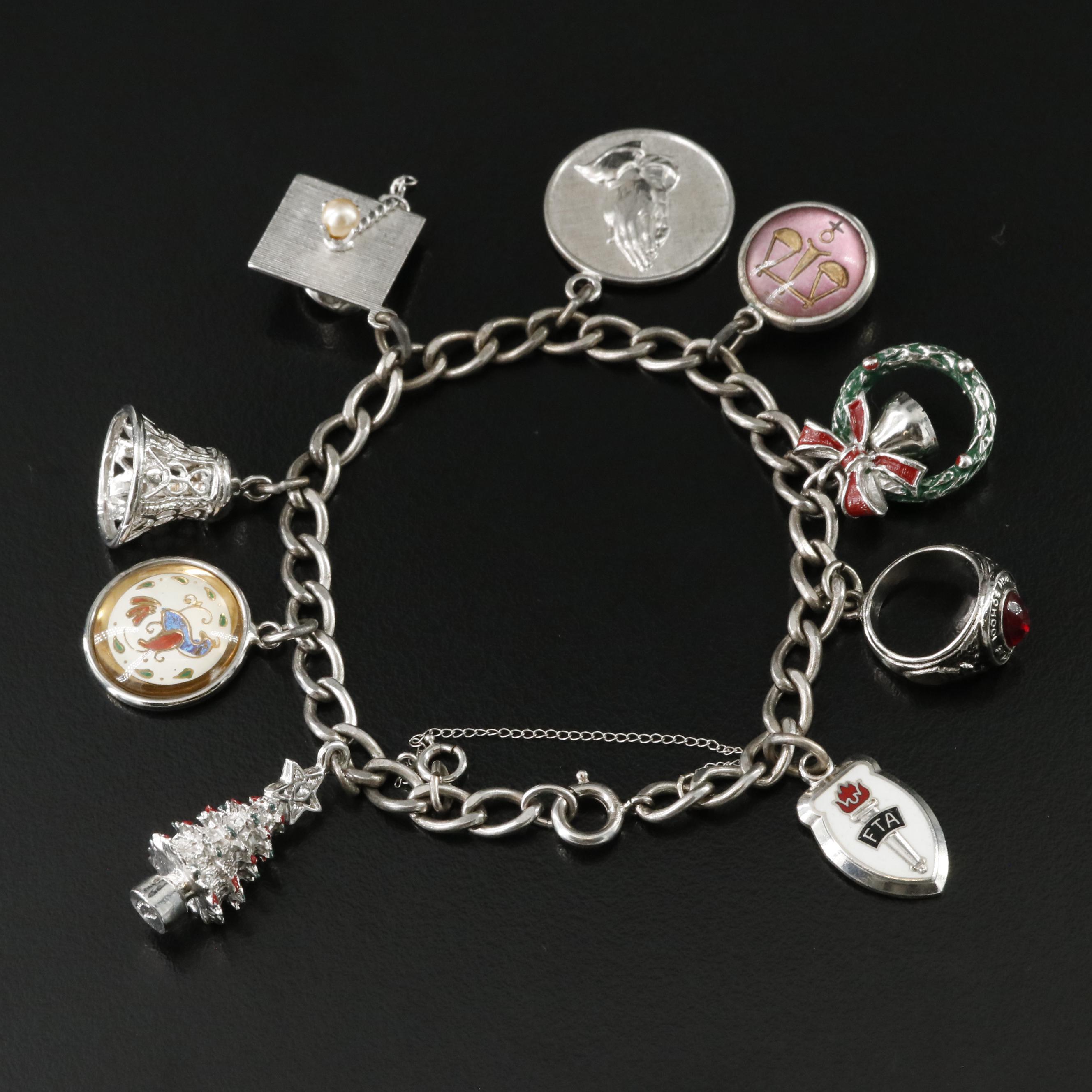 Vintage Sterling Charm Bracelet