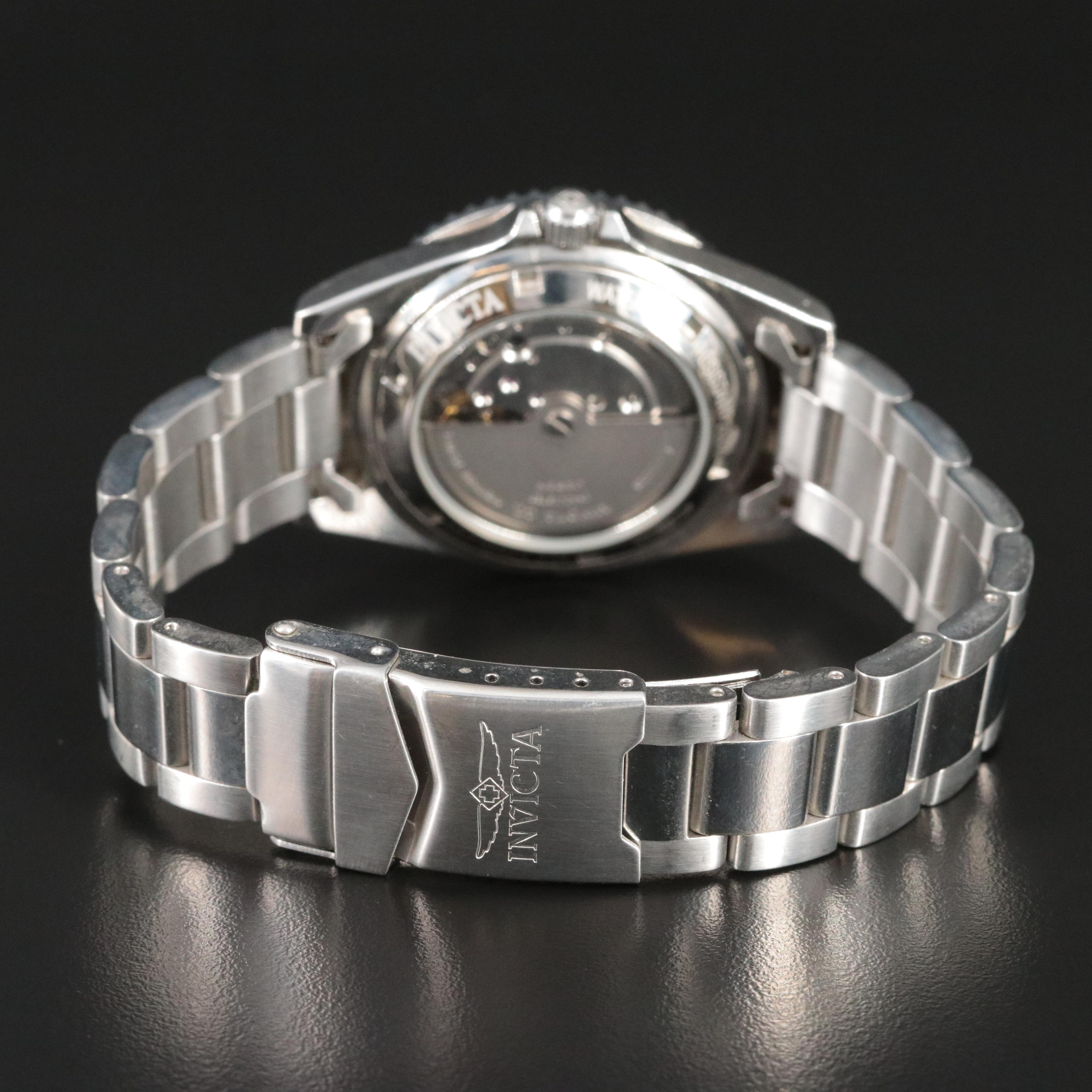 Invicta Pink Mother-of-Pearl Dial Stainless Steel Professional 200 Meters Watch