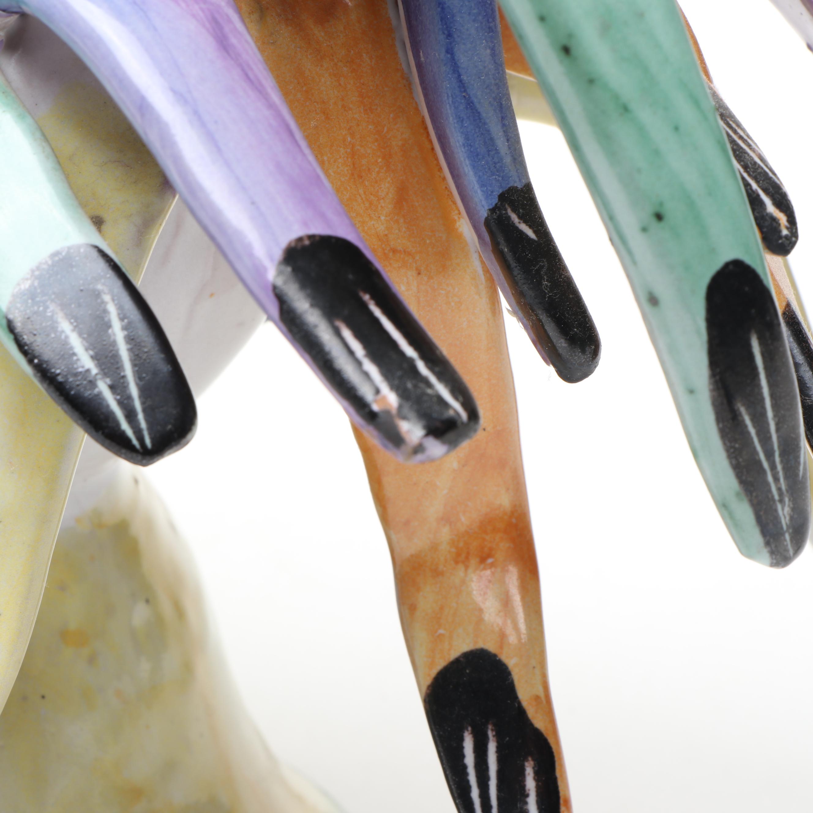 Vincenzo Pinto Vietri Italian Ceramic Rooster Table Lamp Body