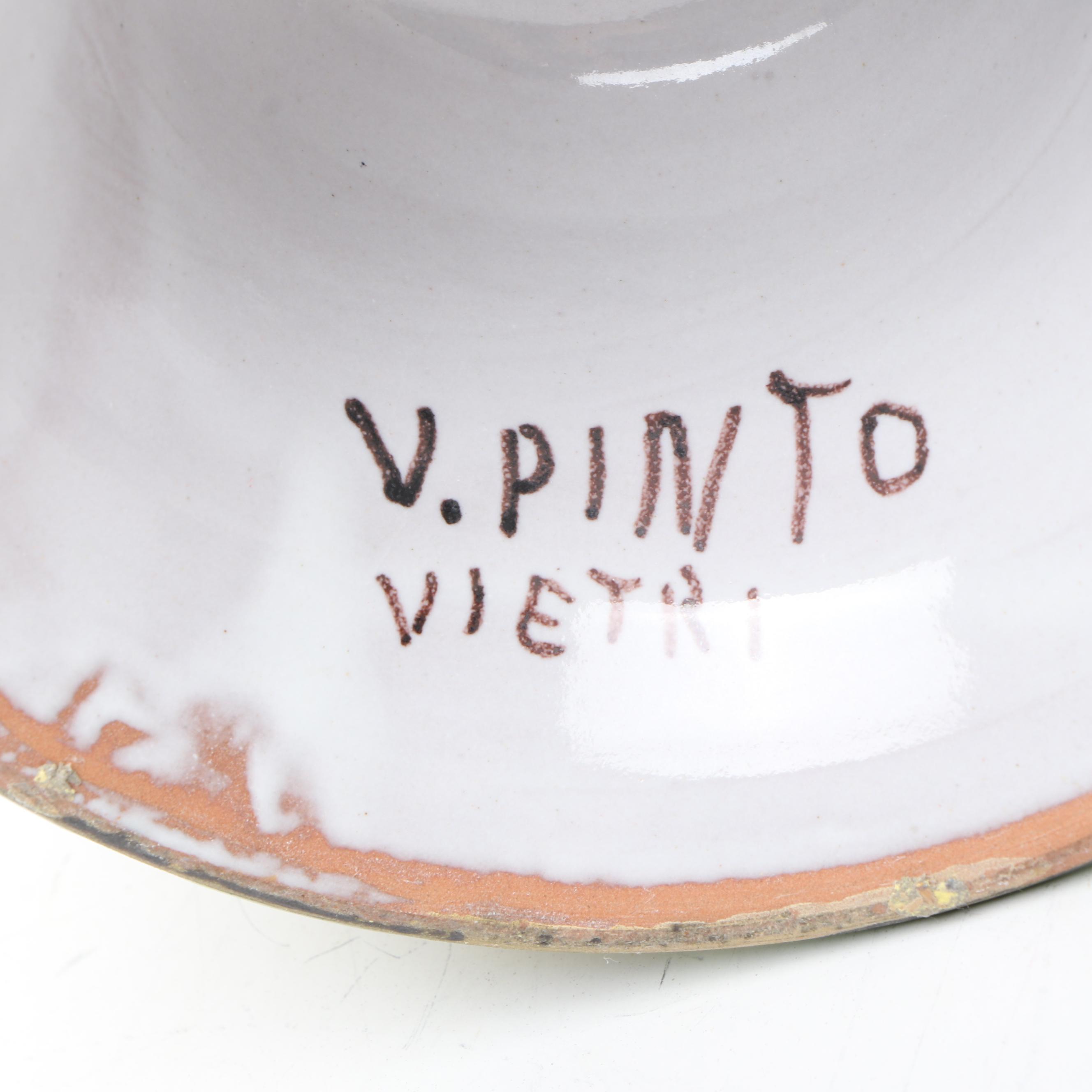 Vincenzo Pinto Vietri Italian Ceramic Rooster Table Lamp Body