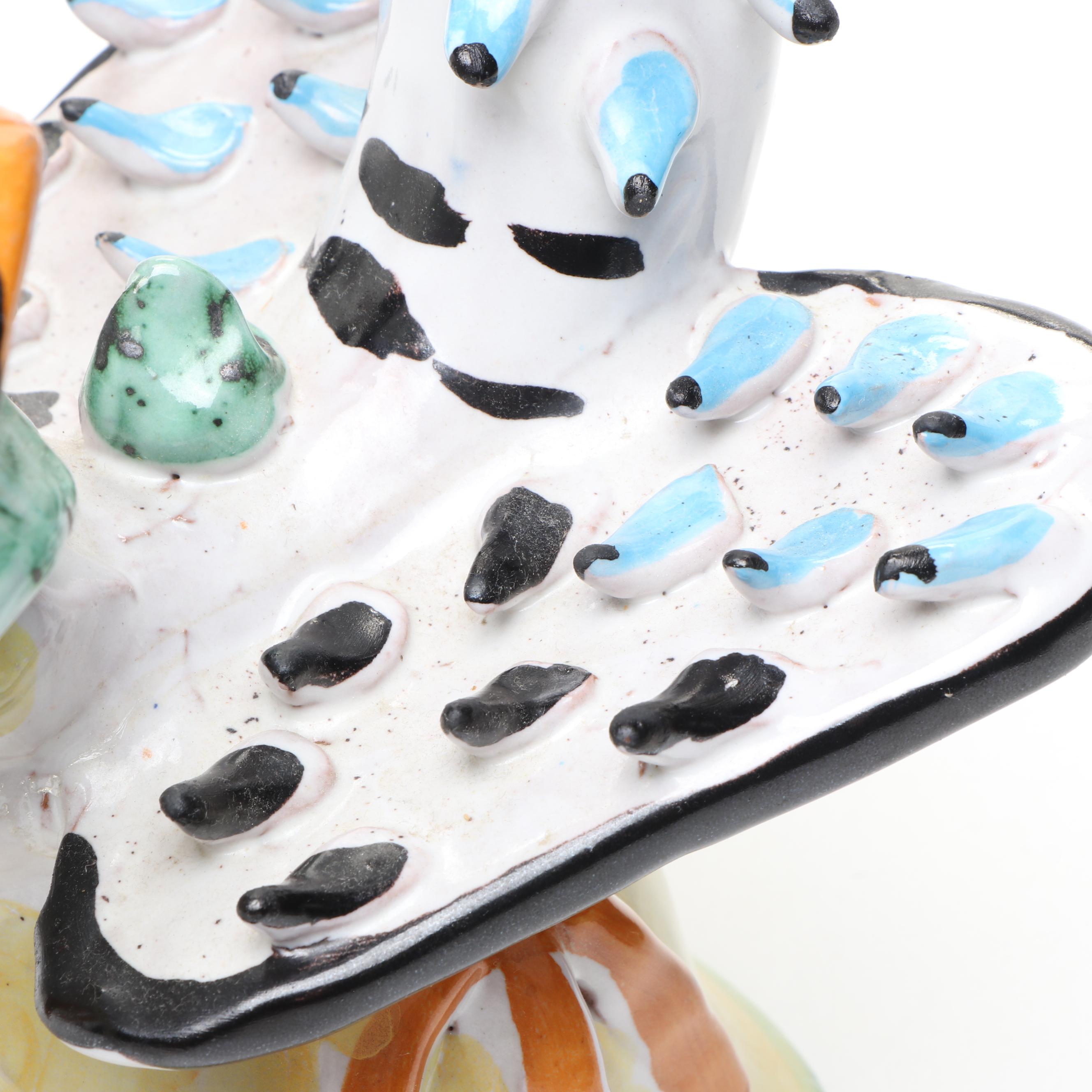 Vincenzo Pinto Vietri Italian Ceramic Rooster Table Lamp Body