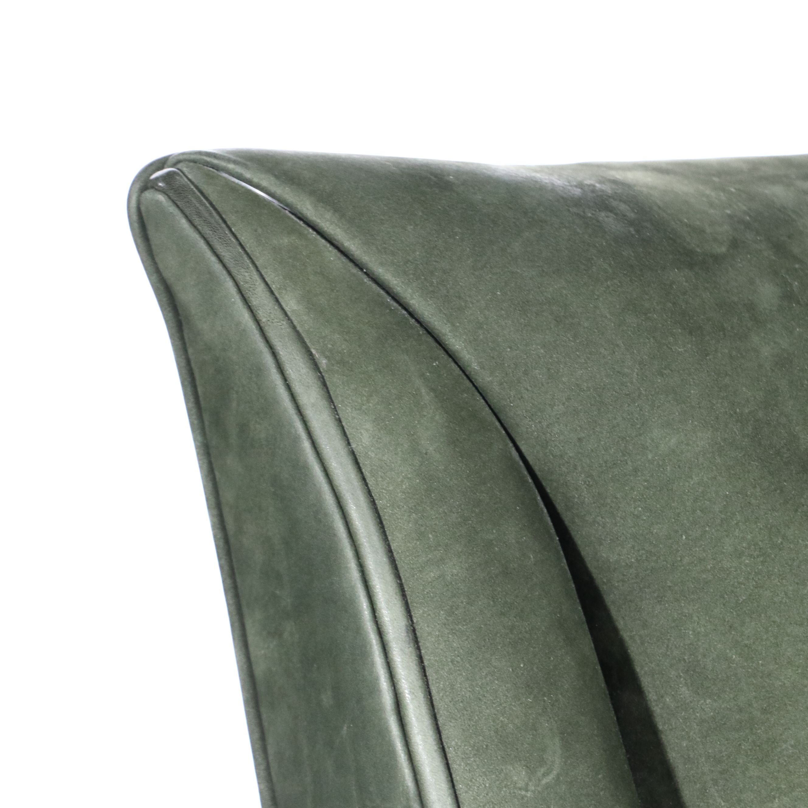 Henredon Green Leather Side Chair
