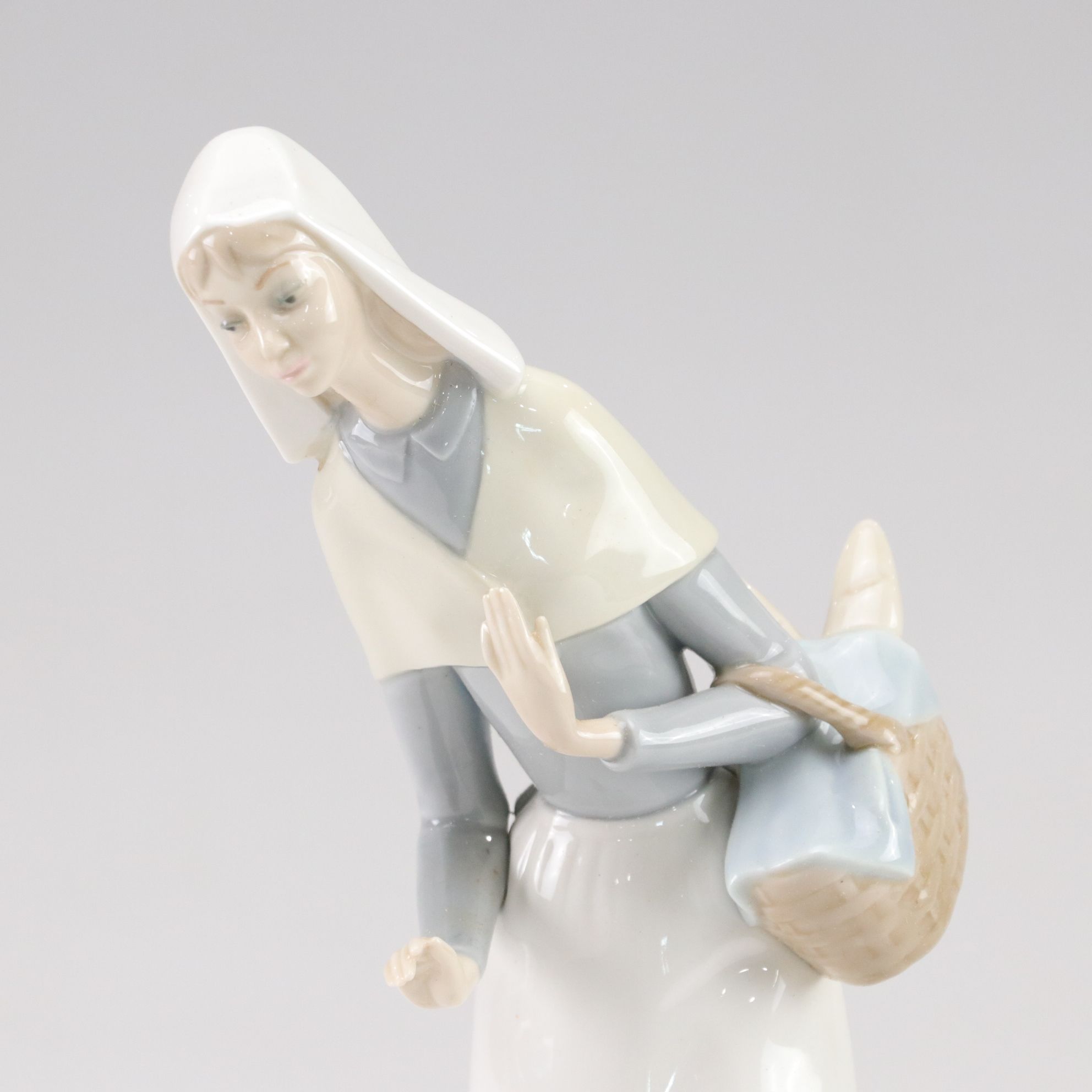 Lladró "Shepherdess with Dog" Porcelain Figurine, Late 20th C.