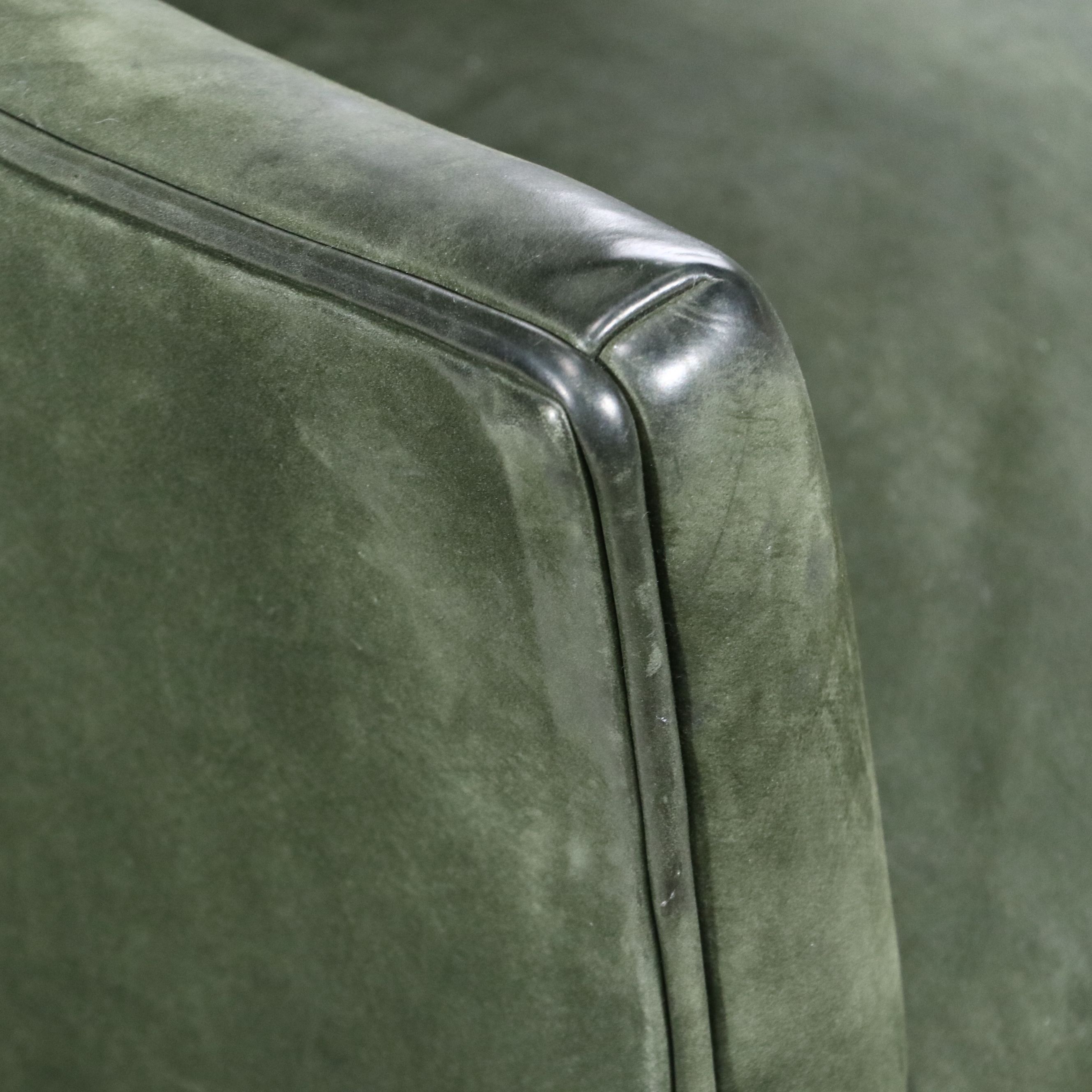 Henredon Green Leather Side Chair
