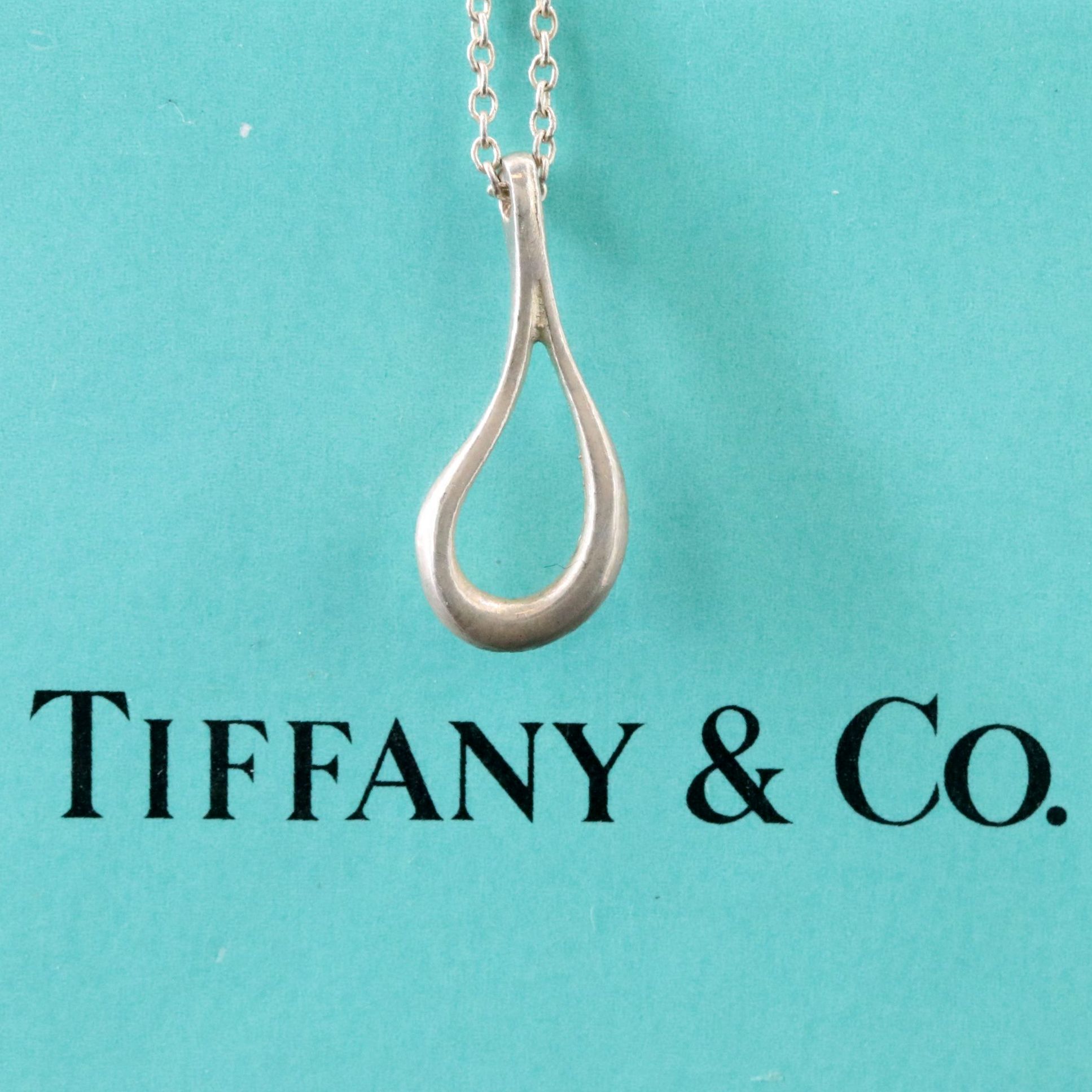 Elsa Peretti for Tiffany & Co. Sterling Open Teardrop Necklace