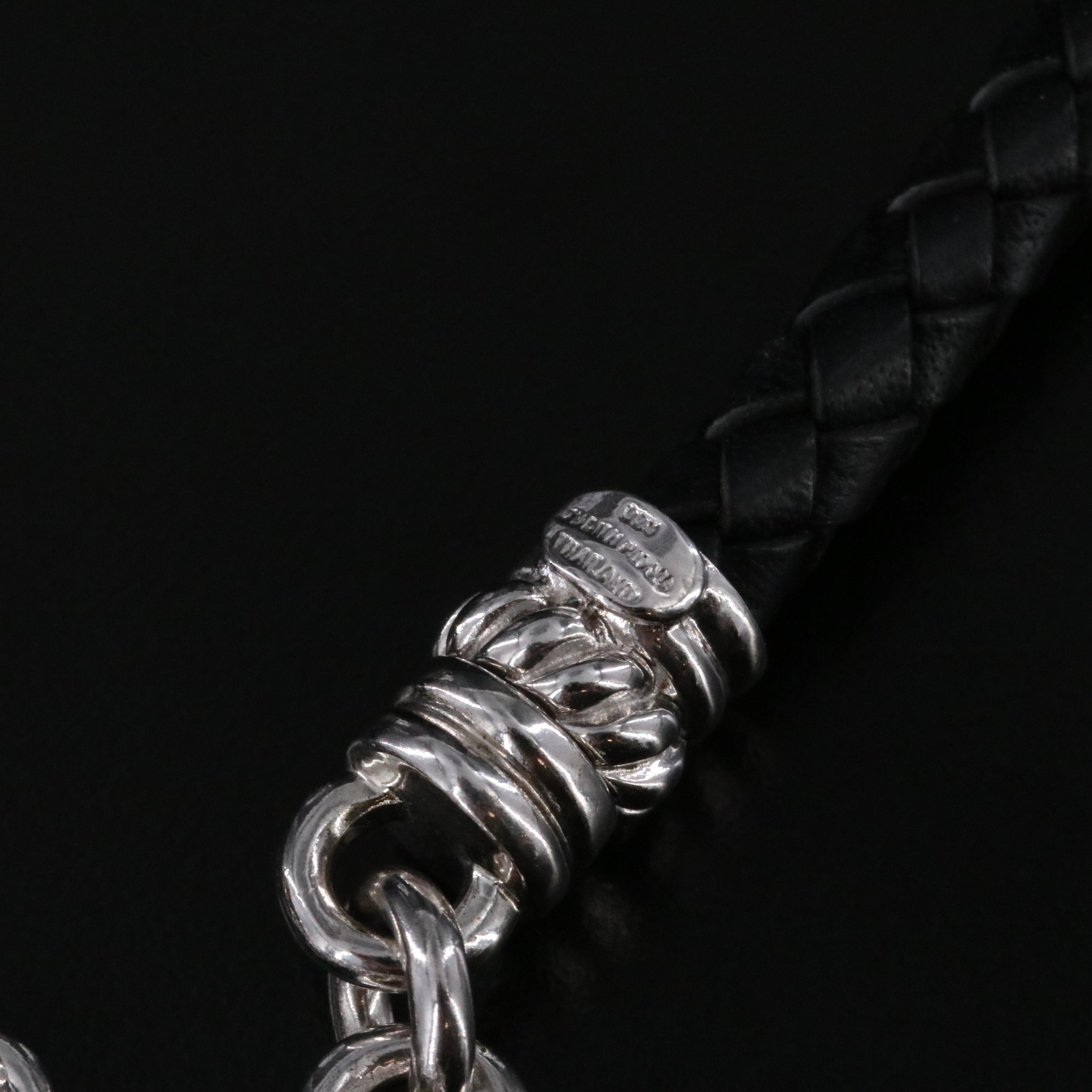 Judith Ripka Sterling CZ Heart Enhancer Pendant on Braided Necklace